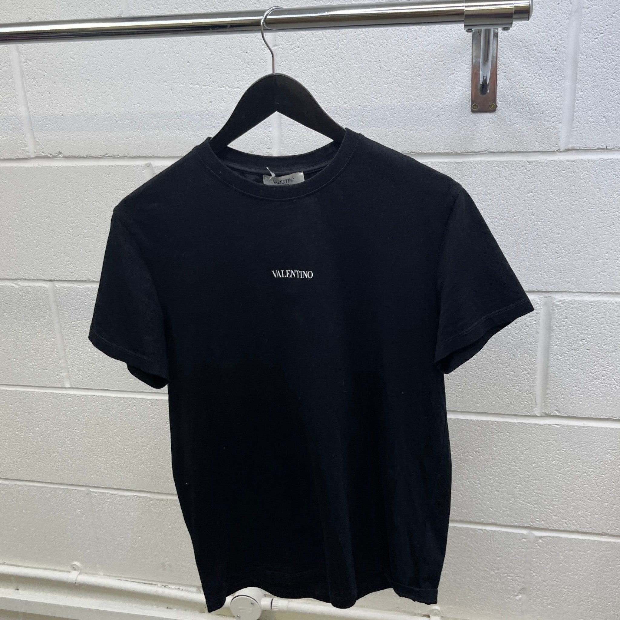 Men's Logo Print T-Shirt Black Size XS