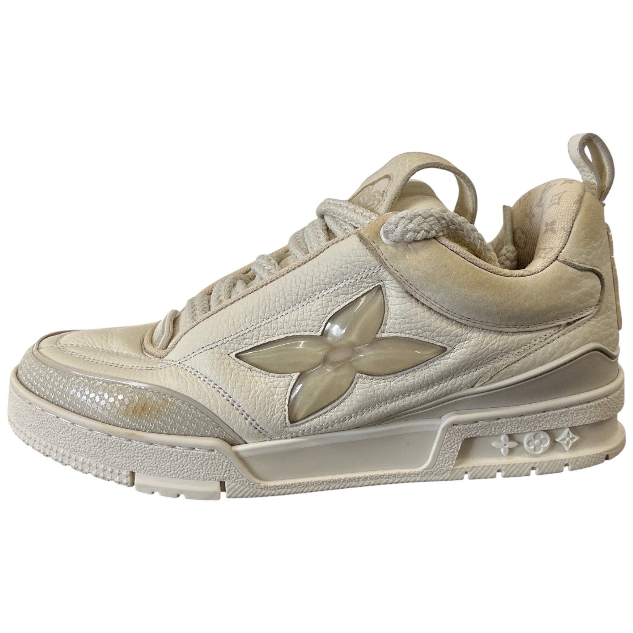 Men's Lv Skate Low Trainers Cream Size EU 40 / UK 6