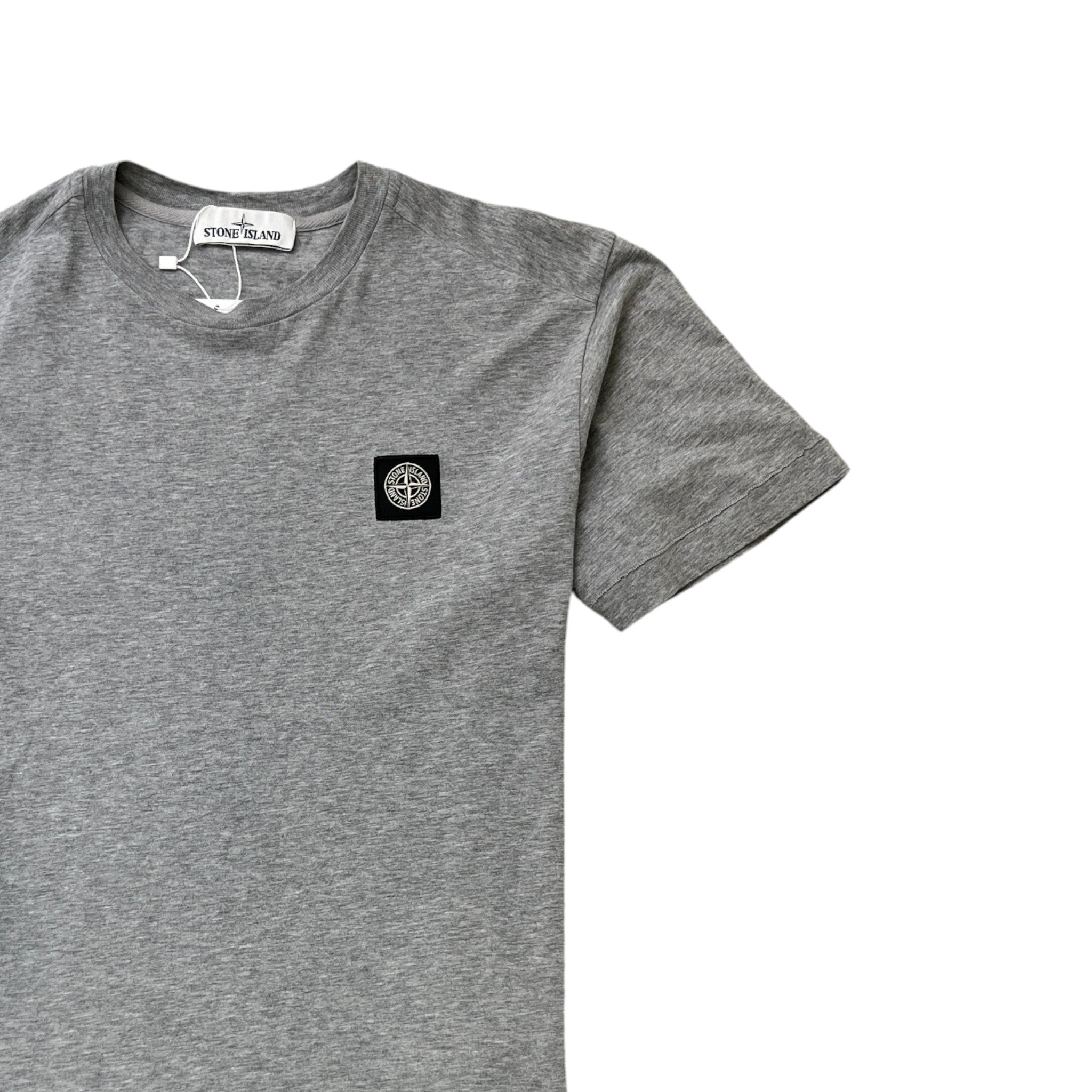 Men's Applique Logo T-Shirt Grey Size S