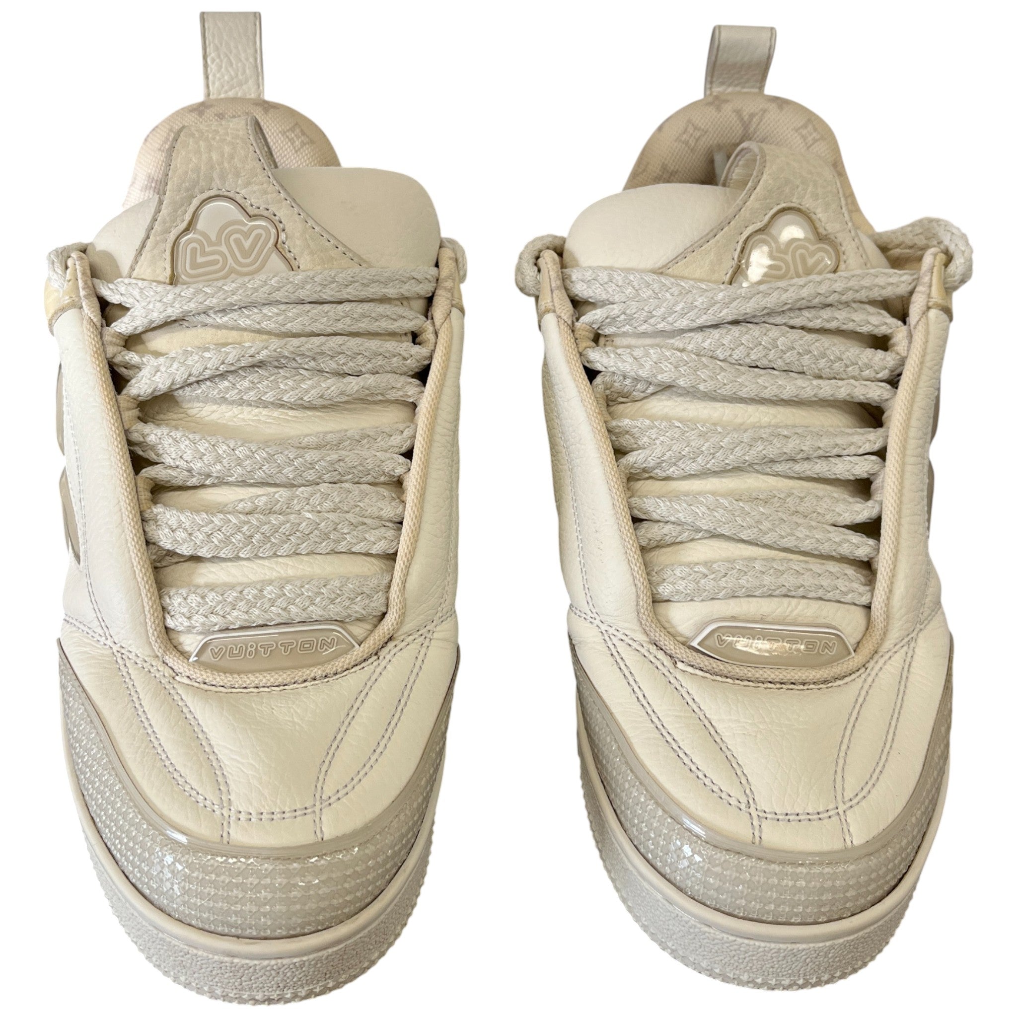 Men's Lv Skate Low Trainers Cream Size EU 40 / UK 6