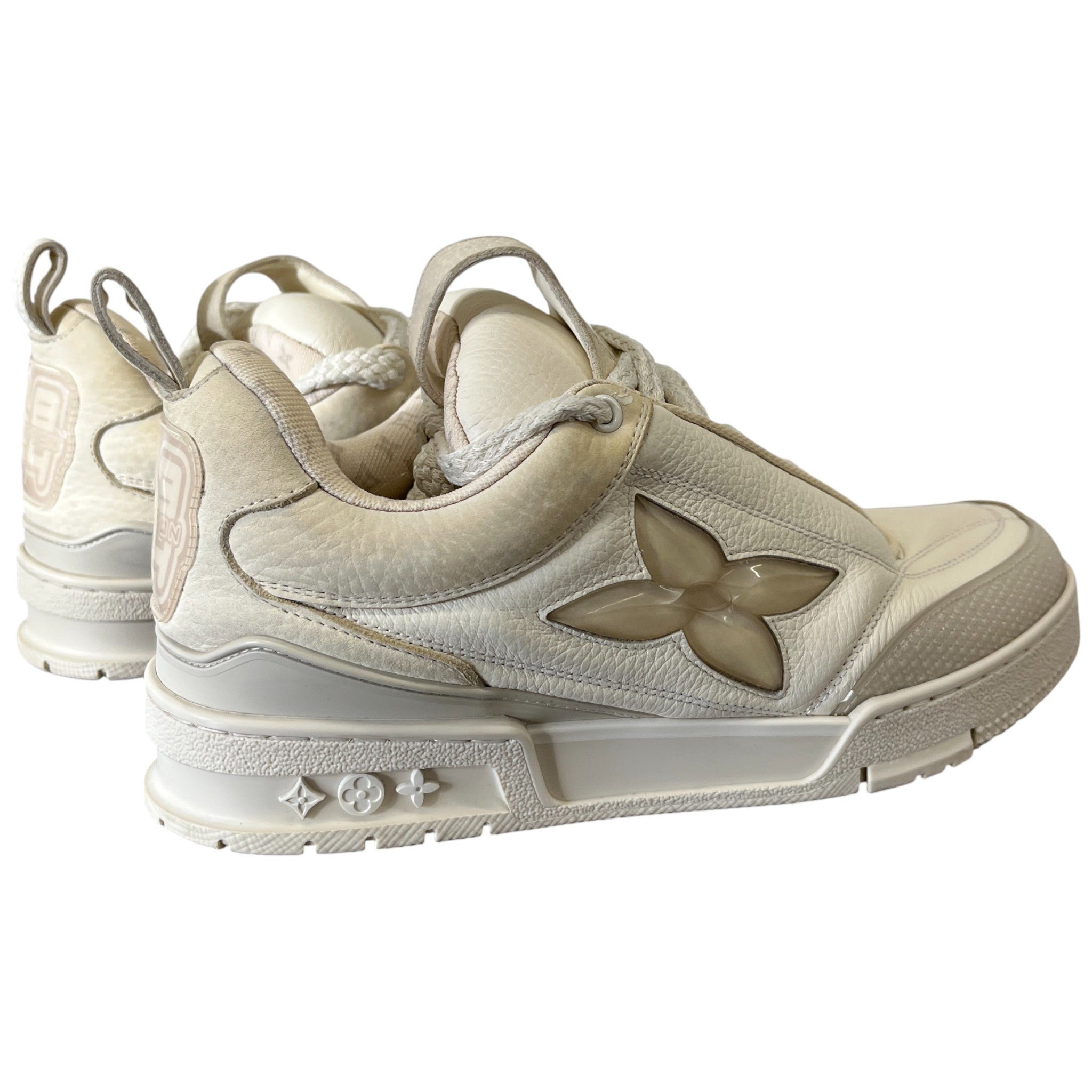 Men's Lv Skate Low Trainers Cream Size EU 40 / UK 6