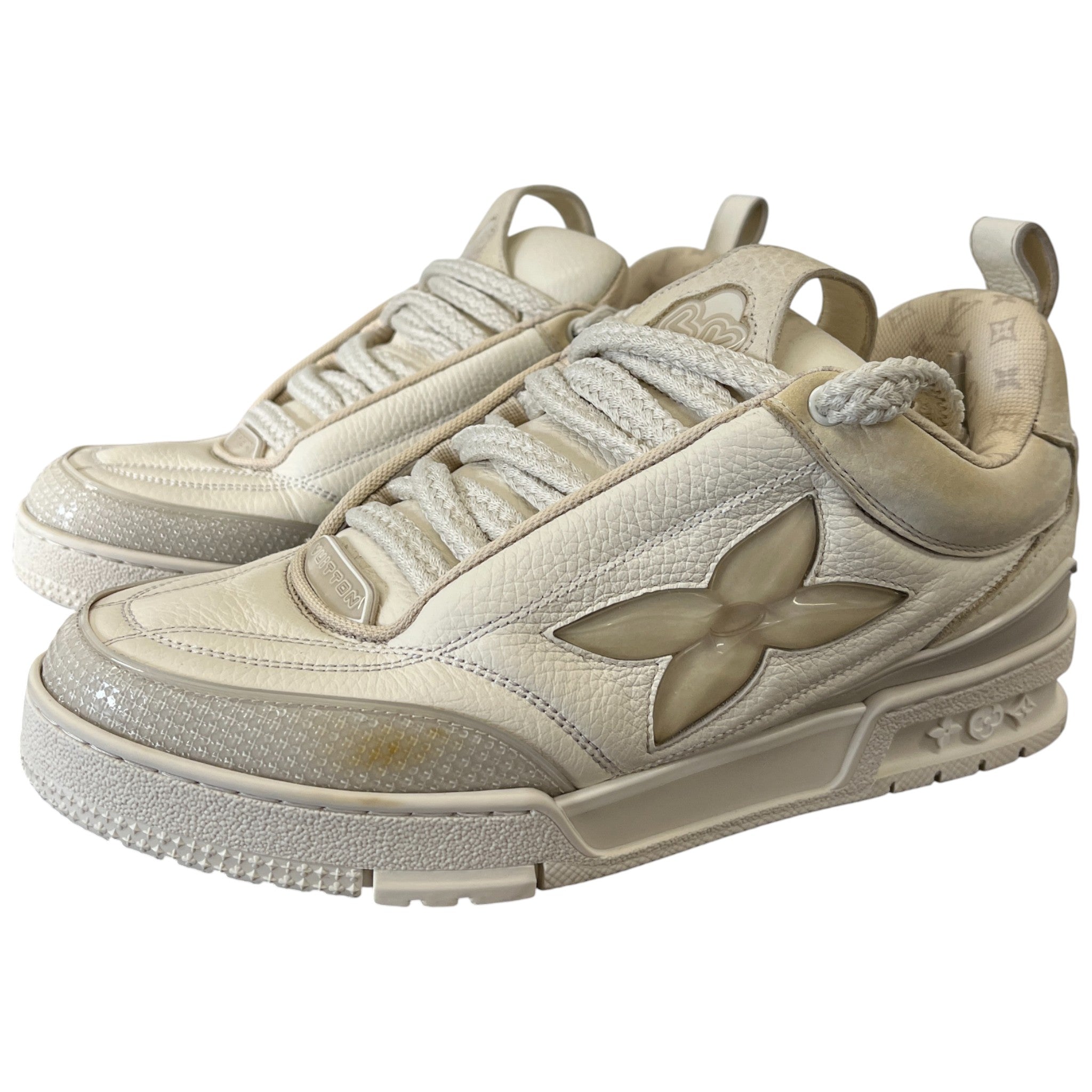 Men's Lv Skate Low Trainers Cream Size EU 40 / UK 6