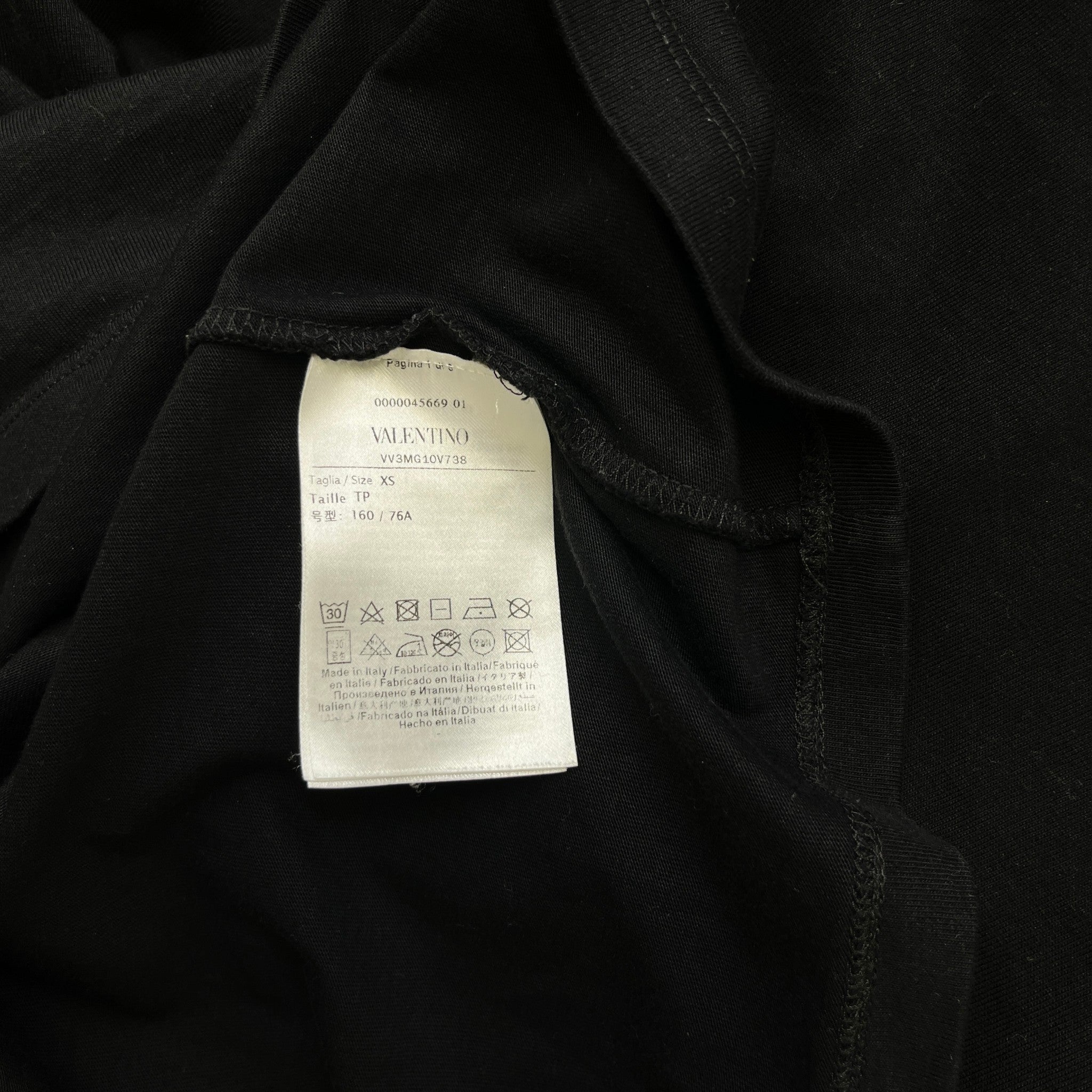 Men's Logo Print T-Shirt Black Size XS