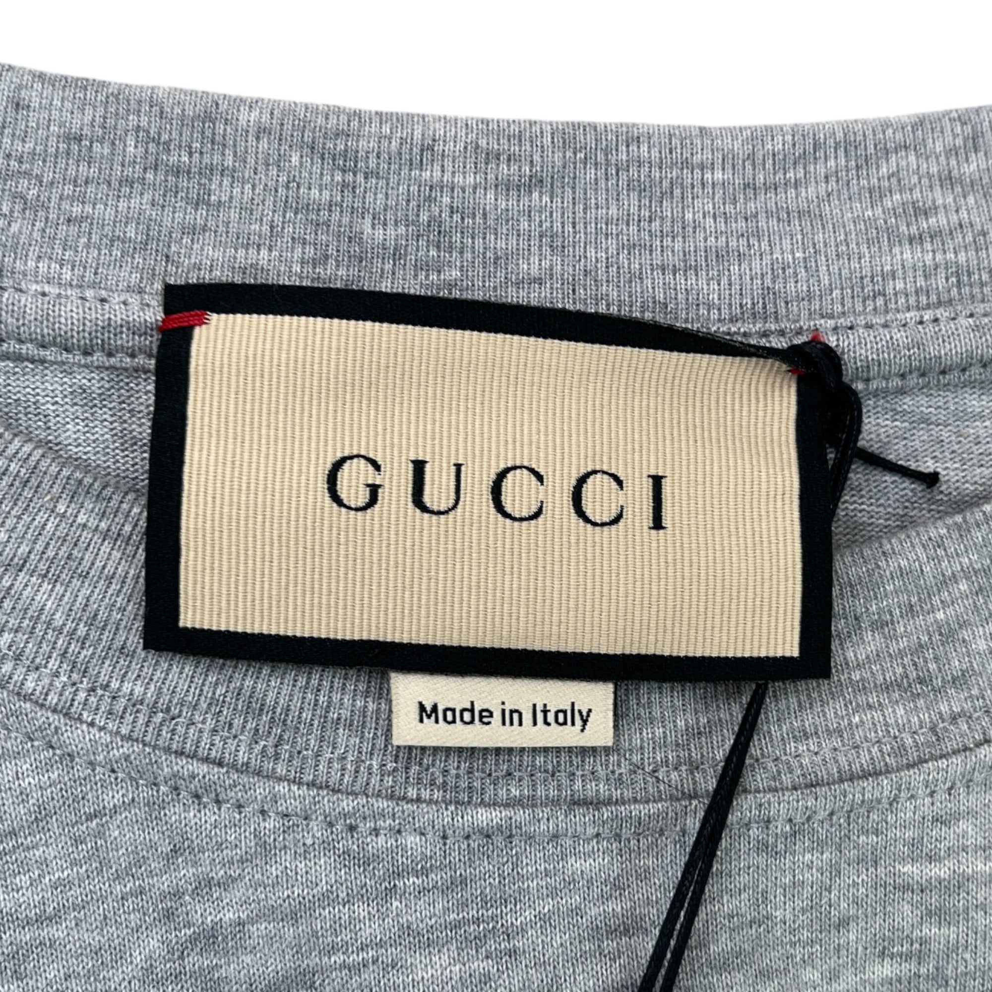 Men's Embroidered Logo T-Shirt Grey Size M