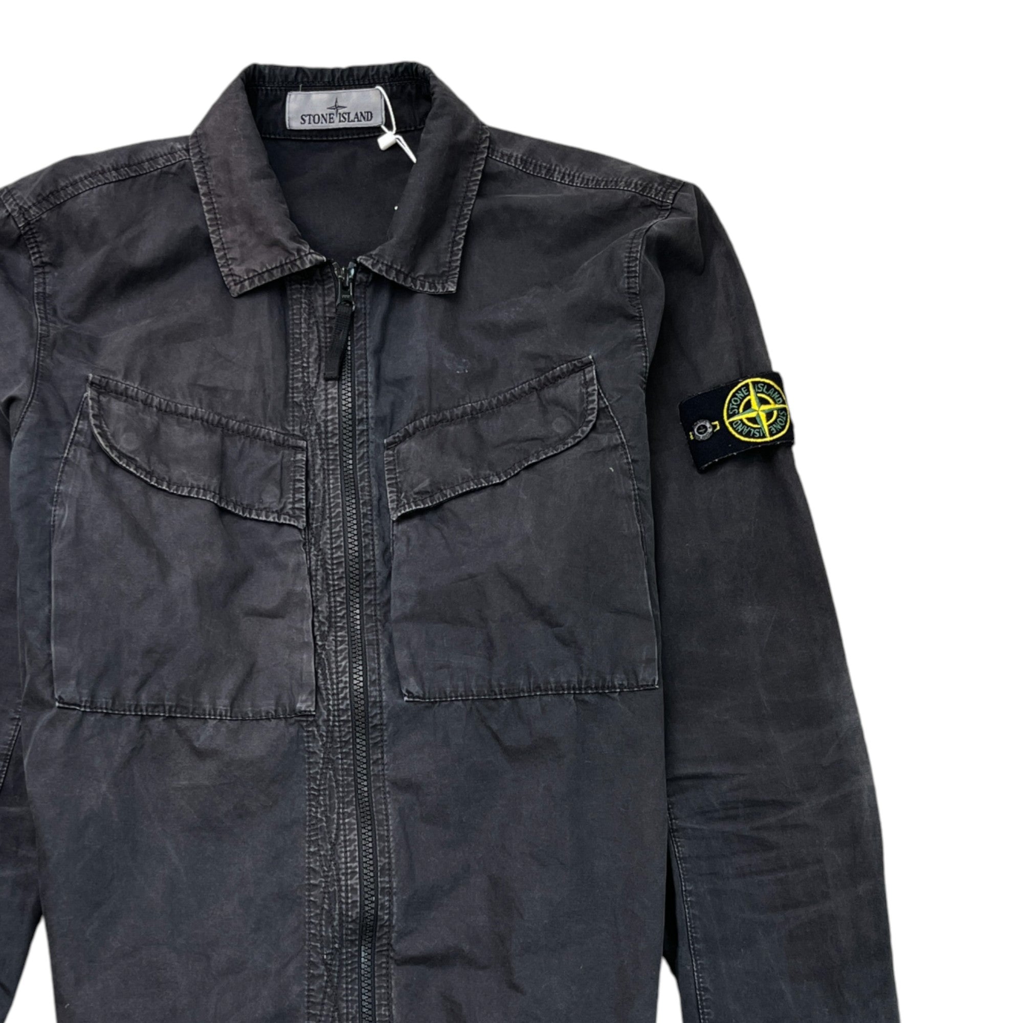 Men's Applique Logo OverShirt Black Size S