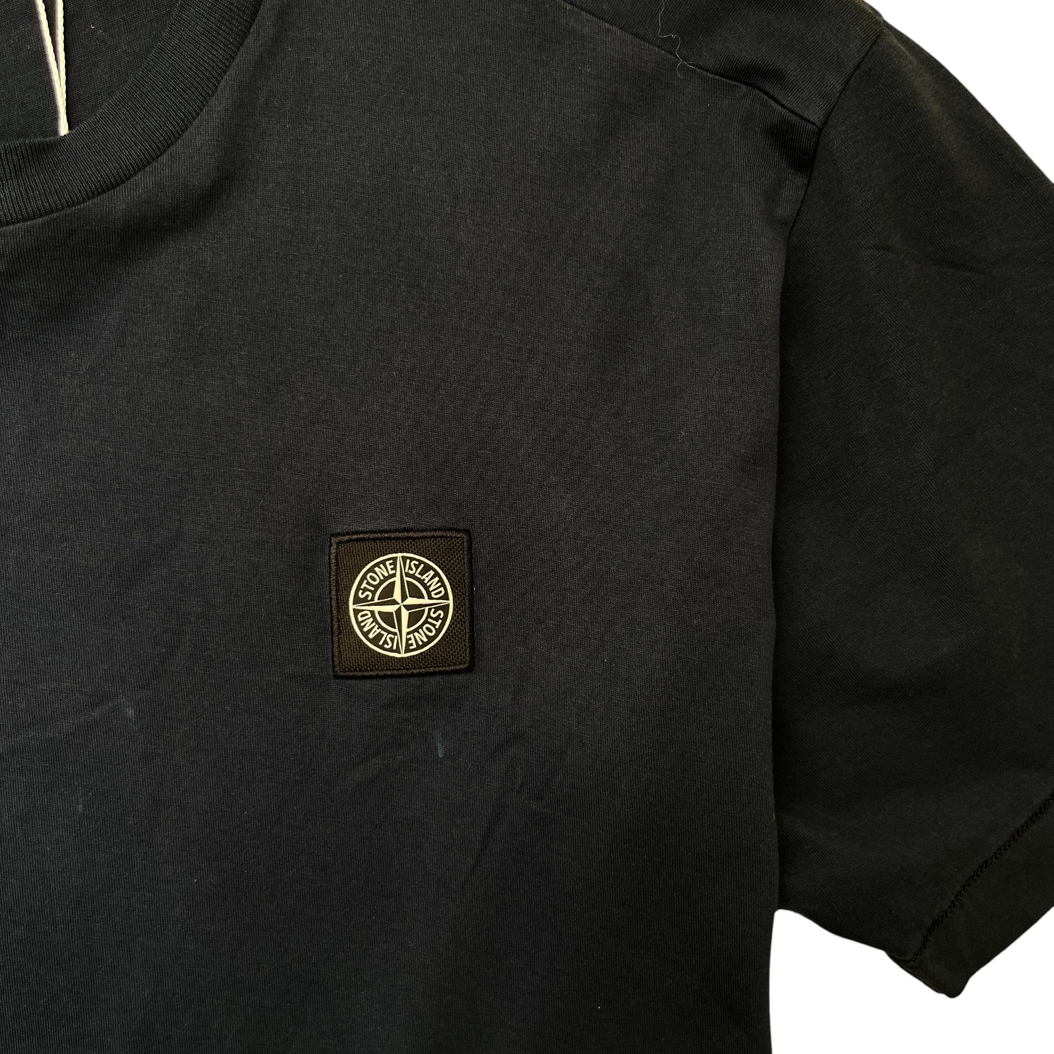 Men's Embroidered Logo T-Shirt Navy Size M