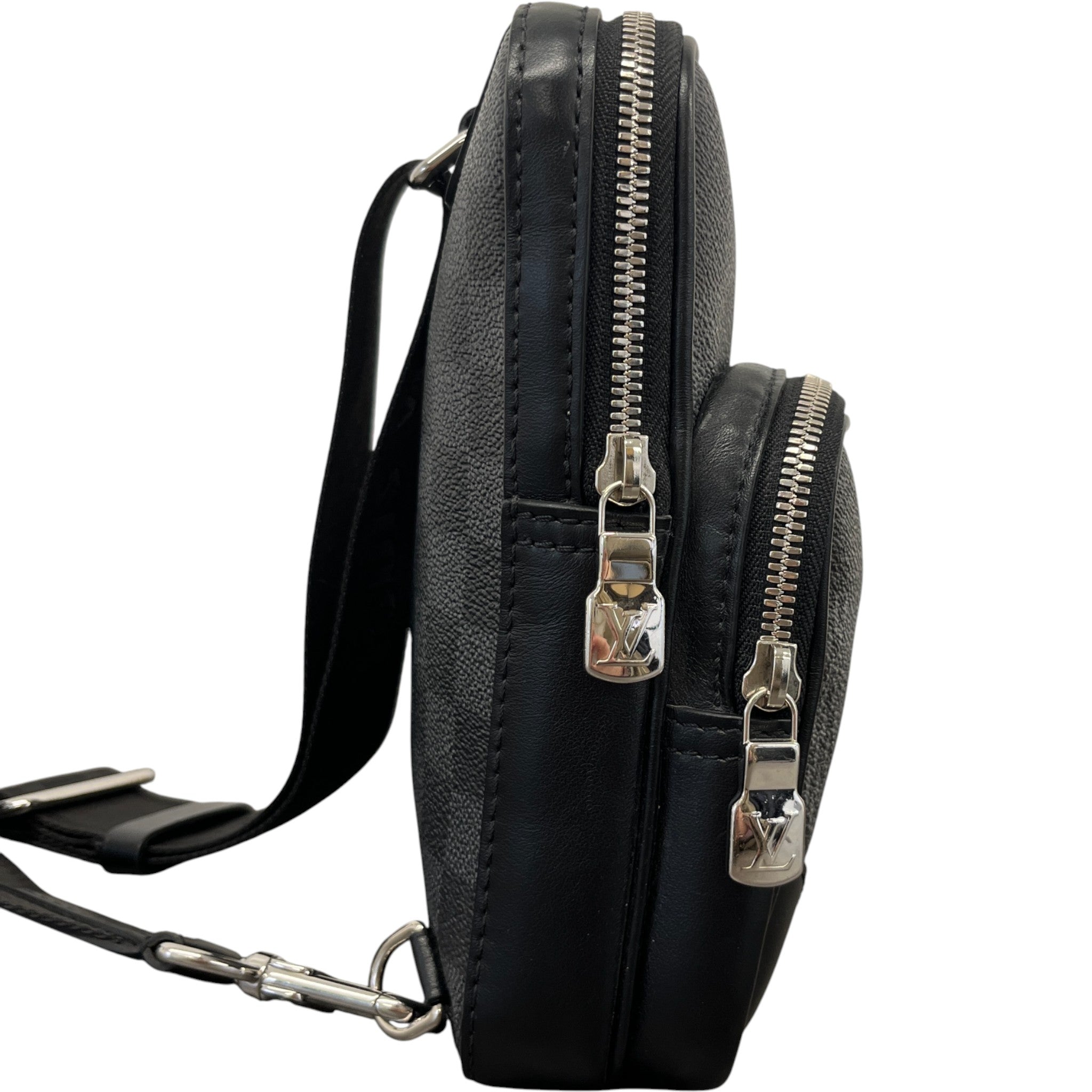 Men's Damier Graphite 3D Amazone Sling Messenger Bag Black