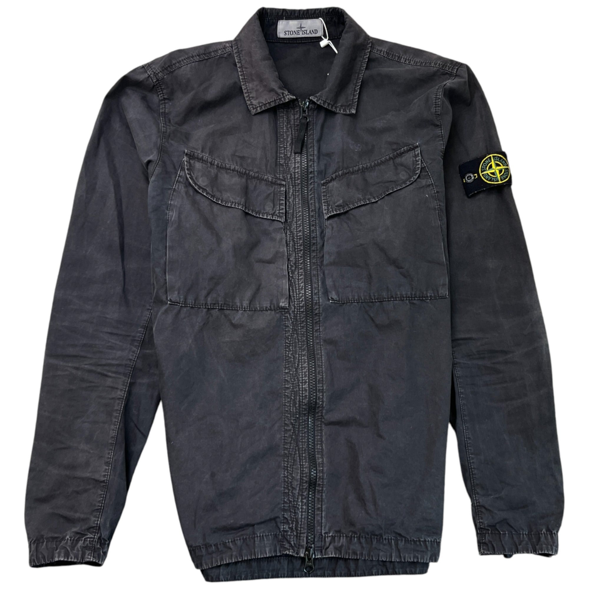 Men's Applique Logo OverShirt Black Size S