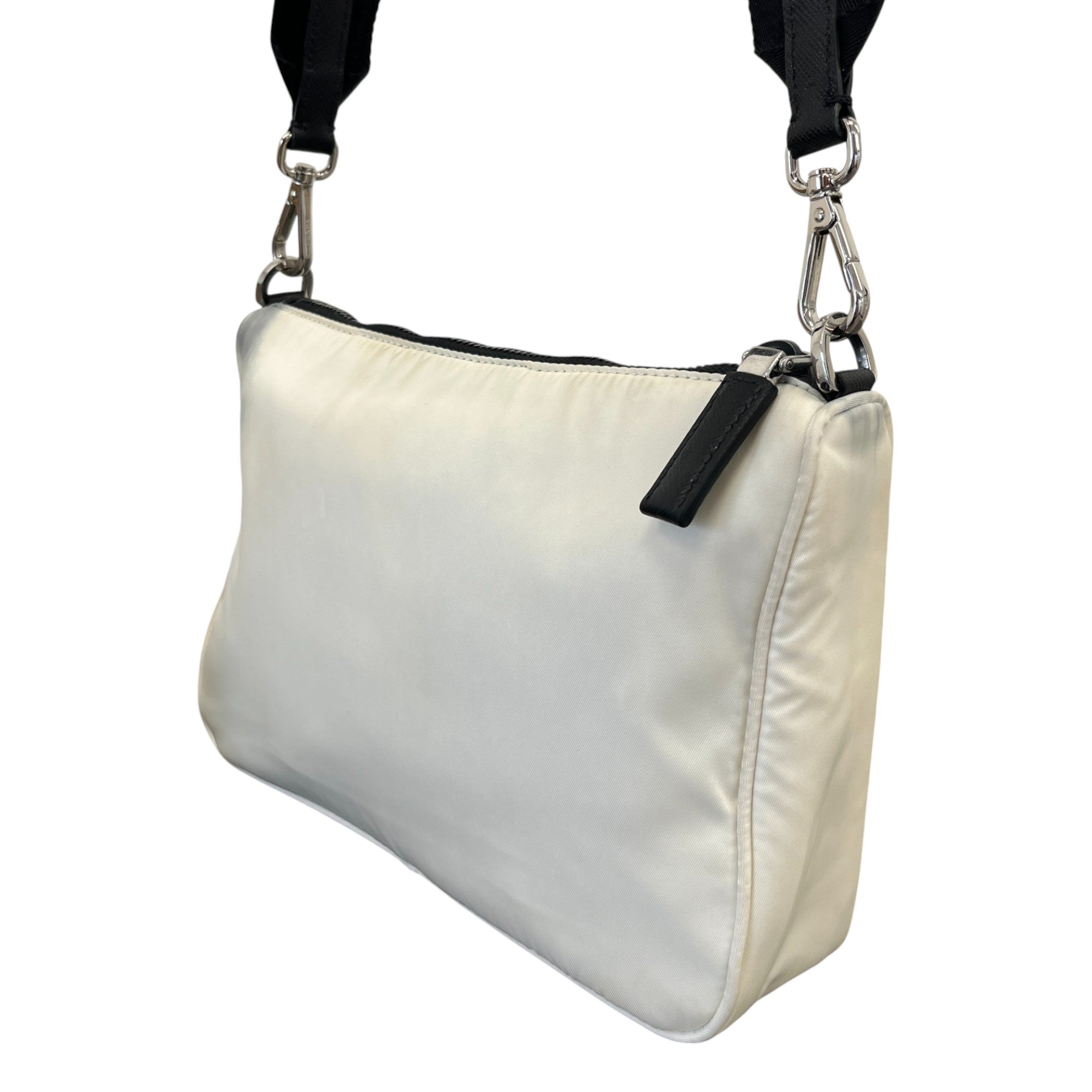 Women's Re-Edition Plaque Logo Handbag White