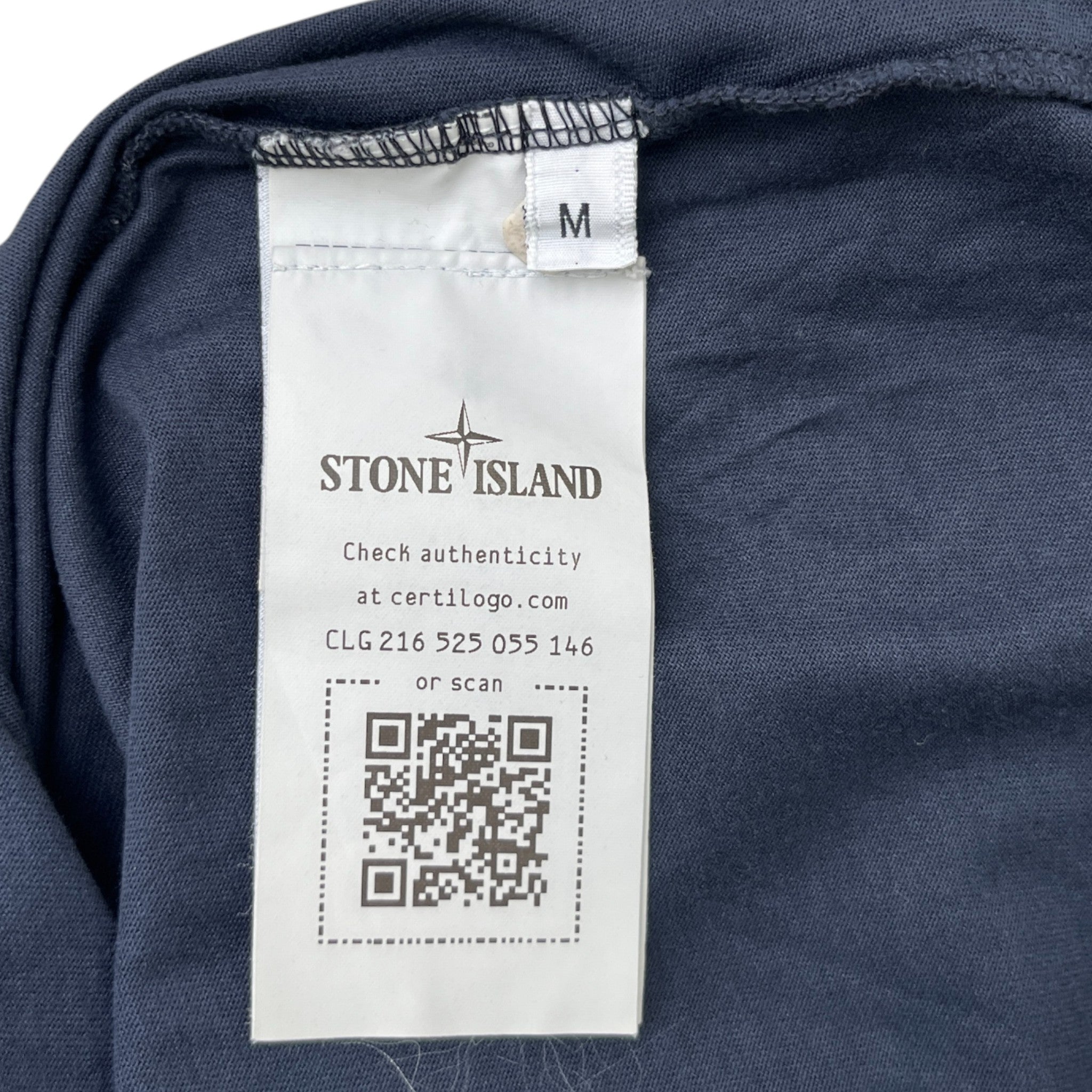 Men's Embroidered Logo T-Shirt Navy Size M