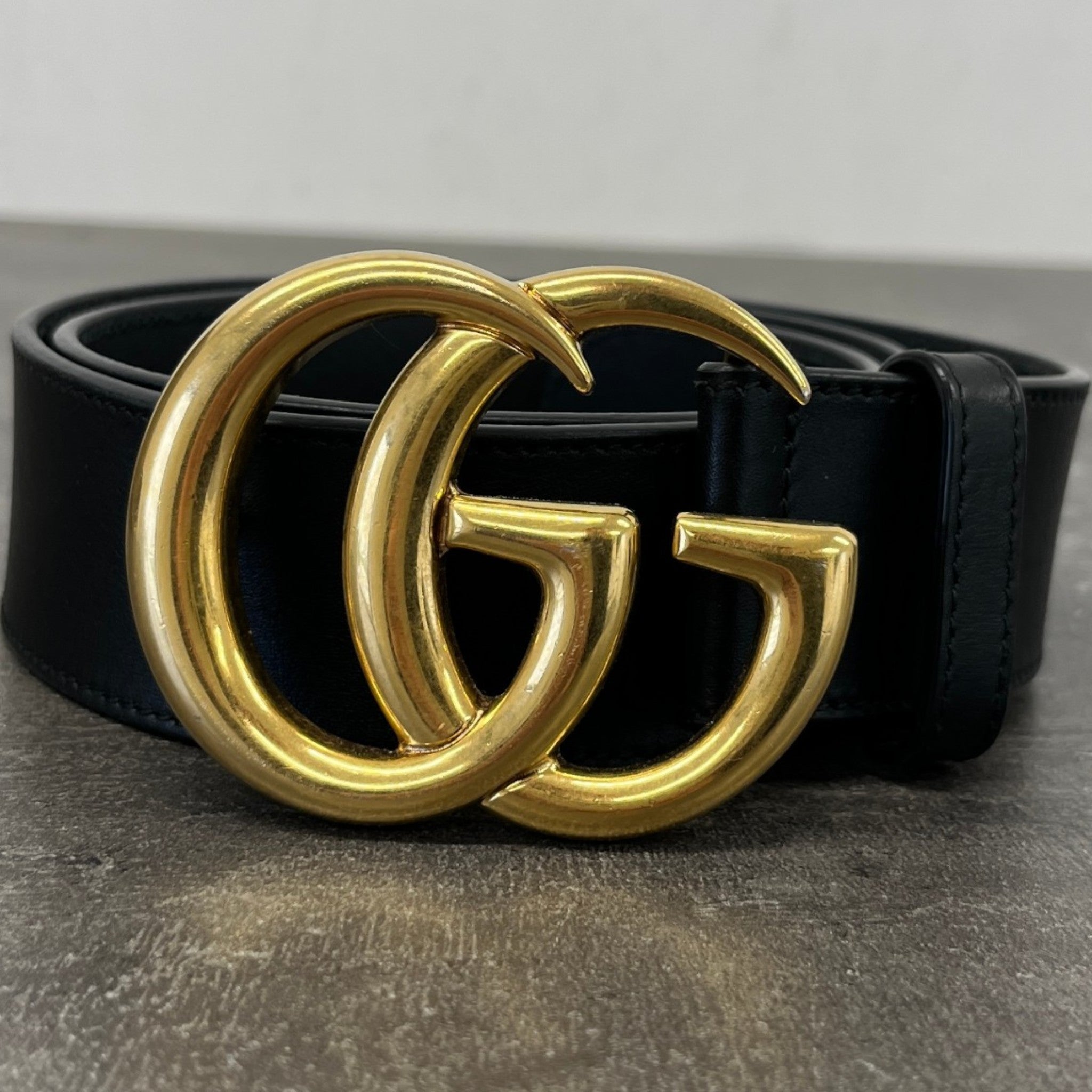 Women's Gg Marmont Belt Black Size 75CM / UK 6