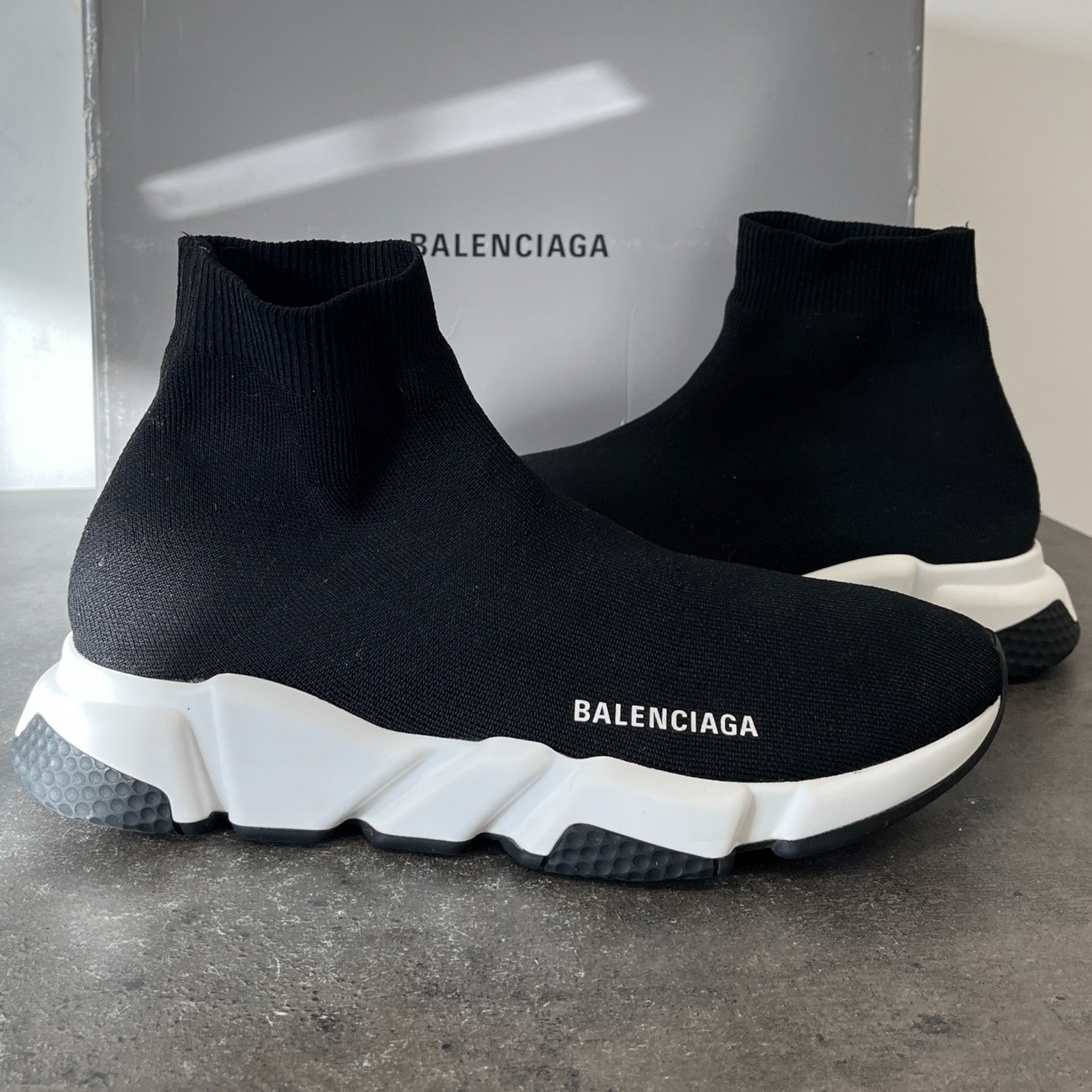 Men's Speed Sock High Trainers Black Size EU 41 / UK 7