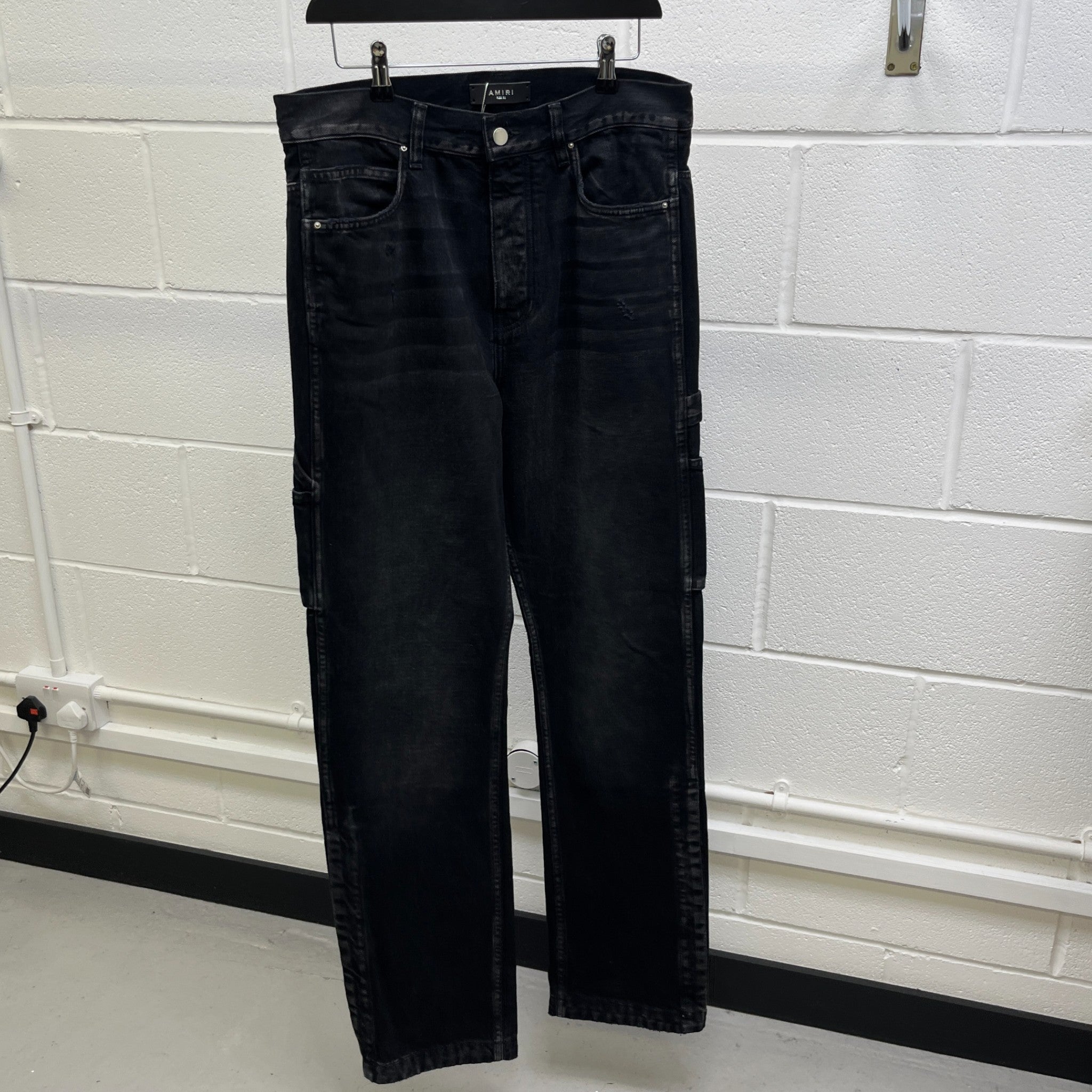 Men's Distressed Jeans Black Size Waist 30"