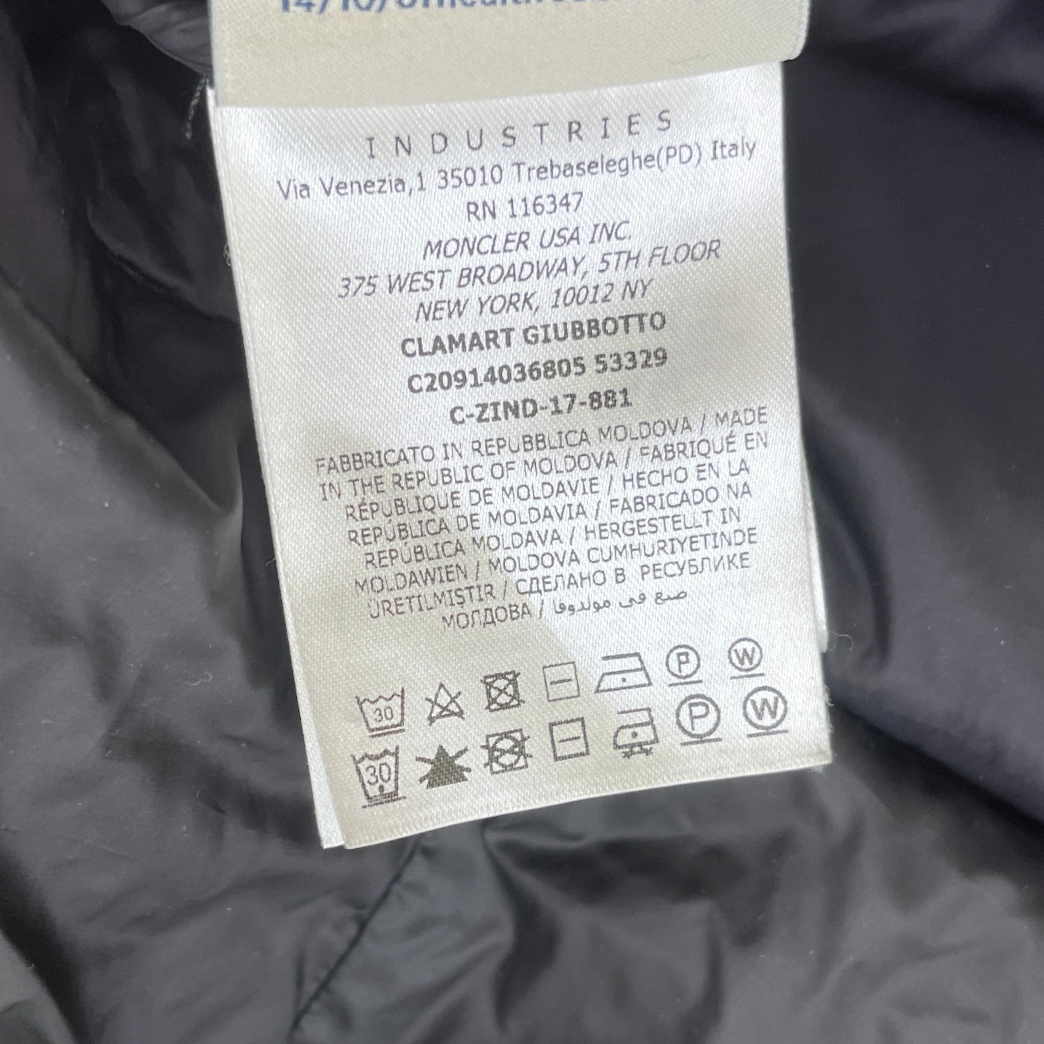 Men's Clamart Down Jacket Black Size 7 / XXXXL