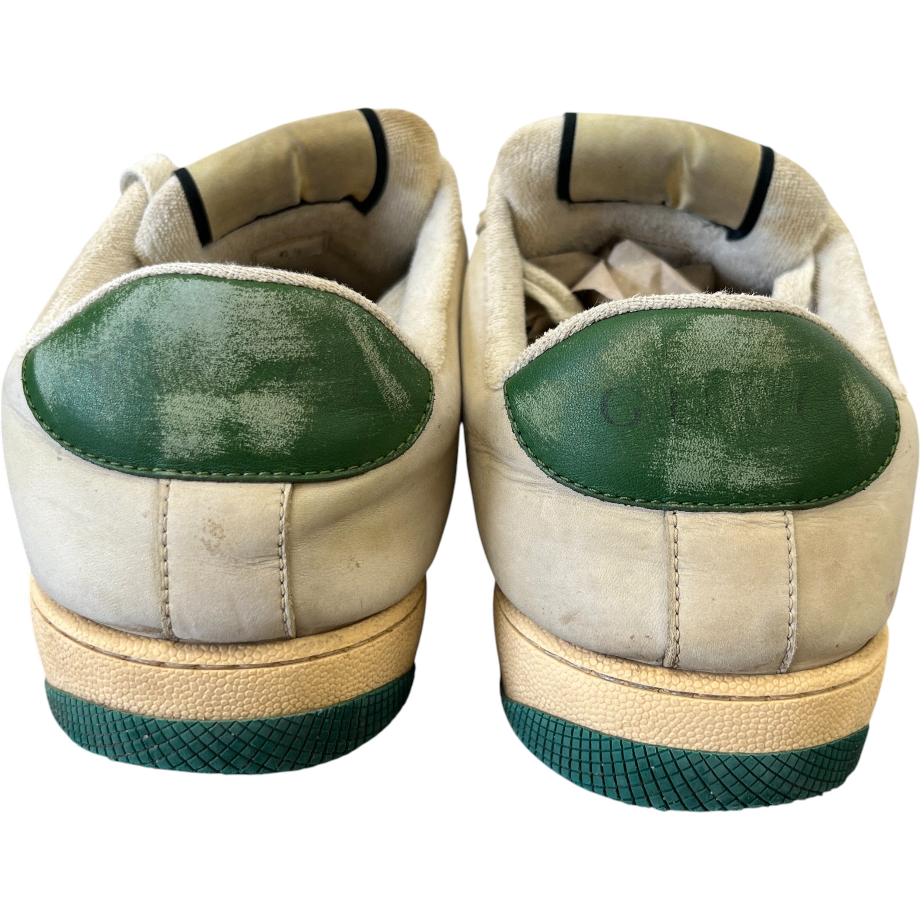 Men's Screener Distressed Low Trainers Green Size EU 42.5 / UK 8.5