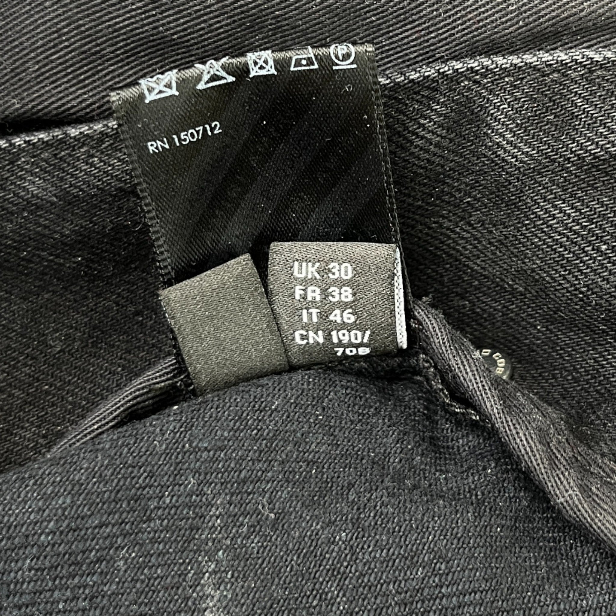 Men's Distressed Jeans Black Size Waist 30"