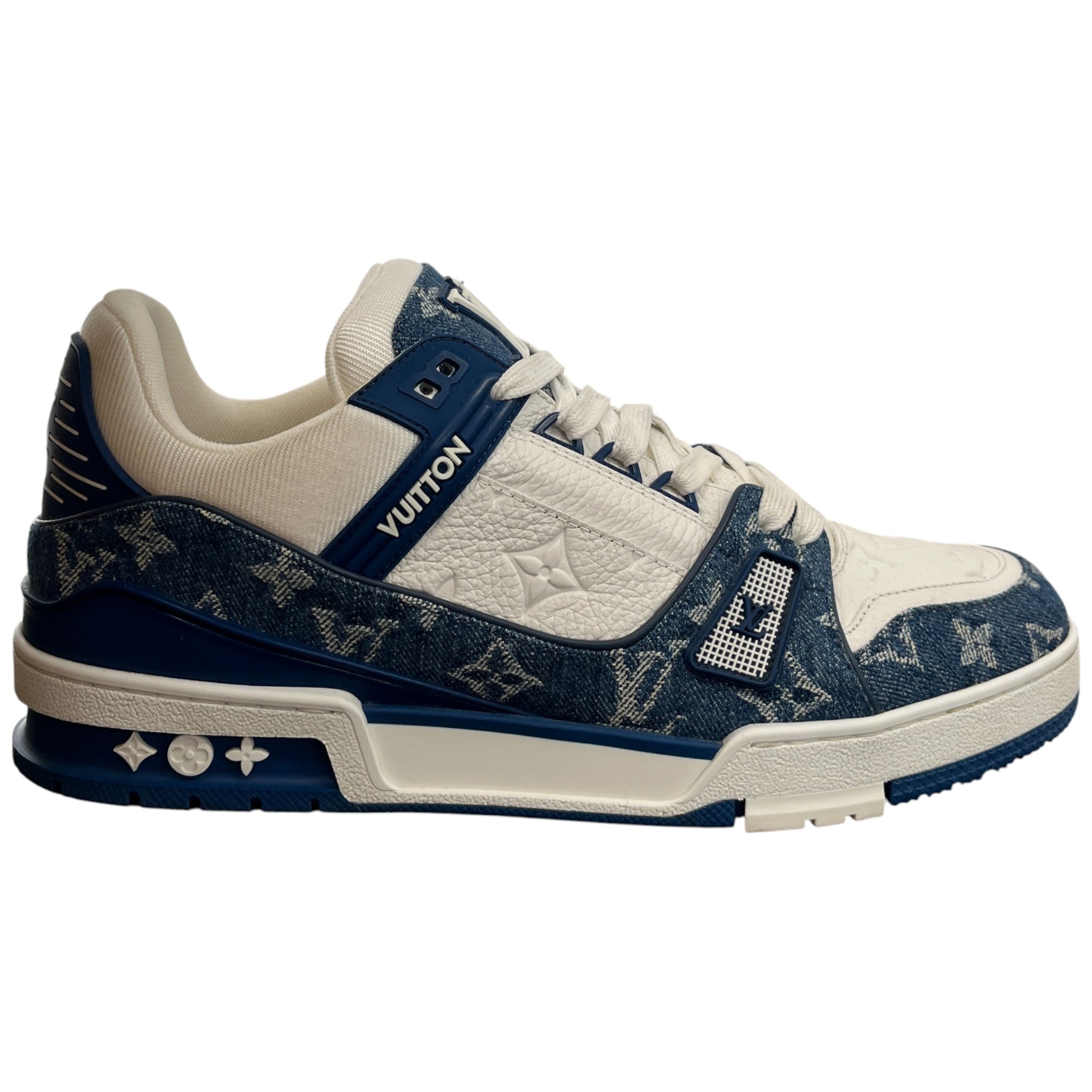 Men's Lv Denim Low Trainers Blue Size EU 42.5 / UK 8.5