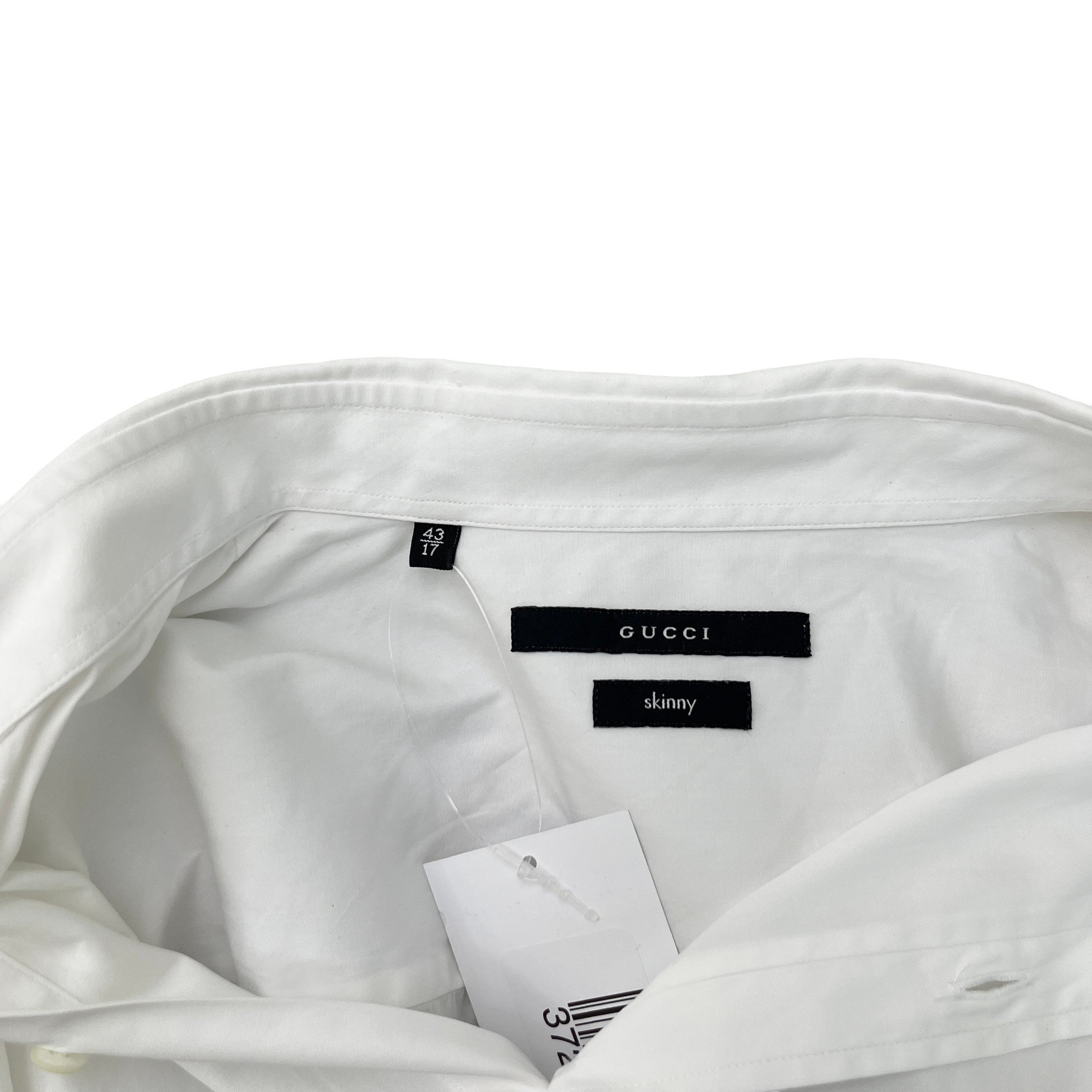 Men's Gg Interlocking Embroidered Detail Logo Long Sleeve Shirt White Size XL