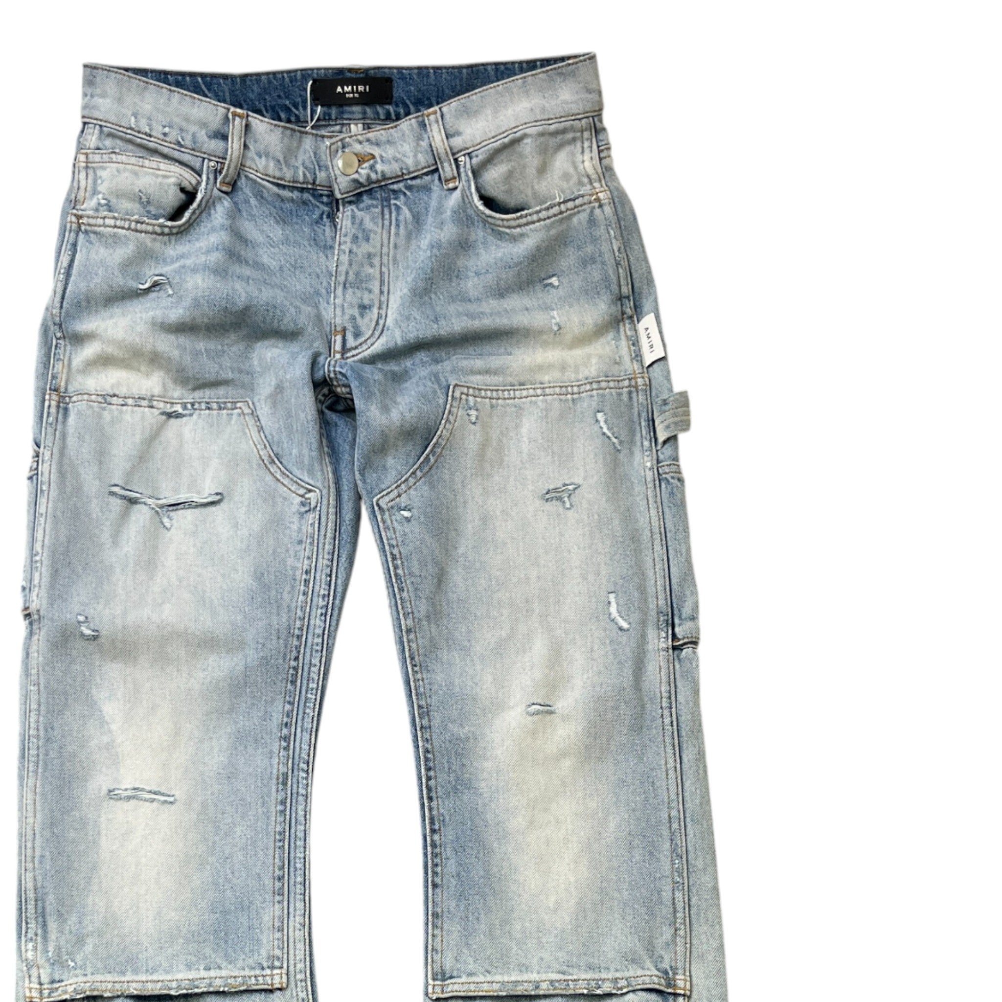 Men's Carpenter Distressed Jeans Blue Size Waist 30"