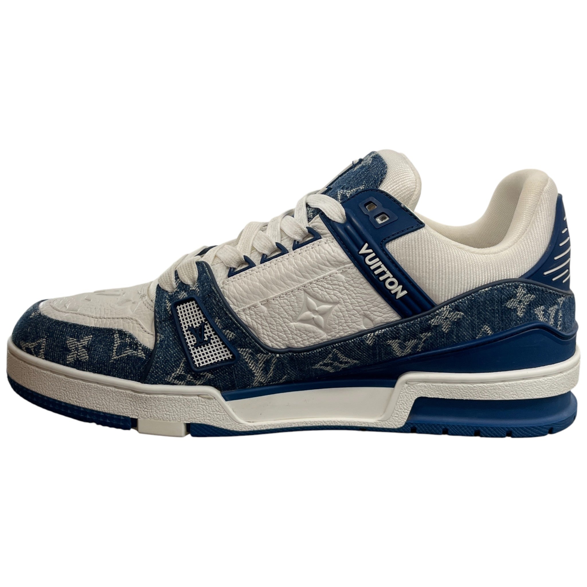 Men's Lv Denim Low Trainers Blue Size EU 42.5 / UK 8.5