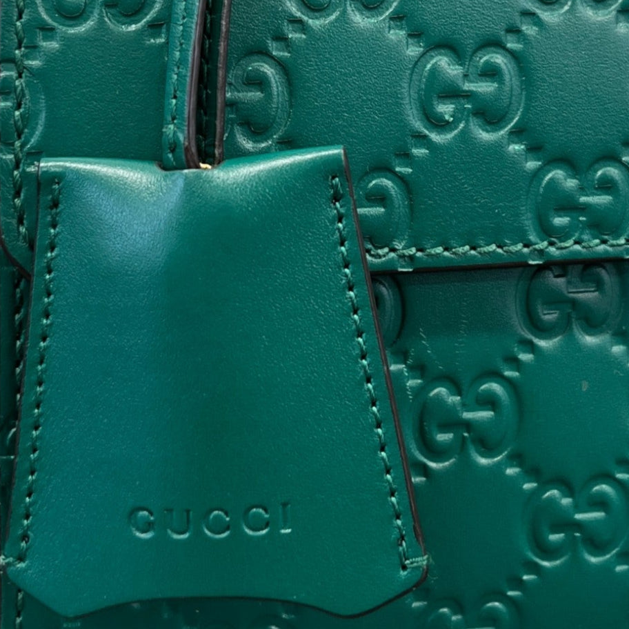 Women's Guccissima Large Padlock Handbag Green