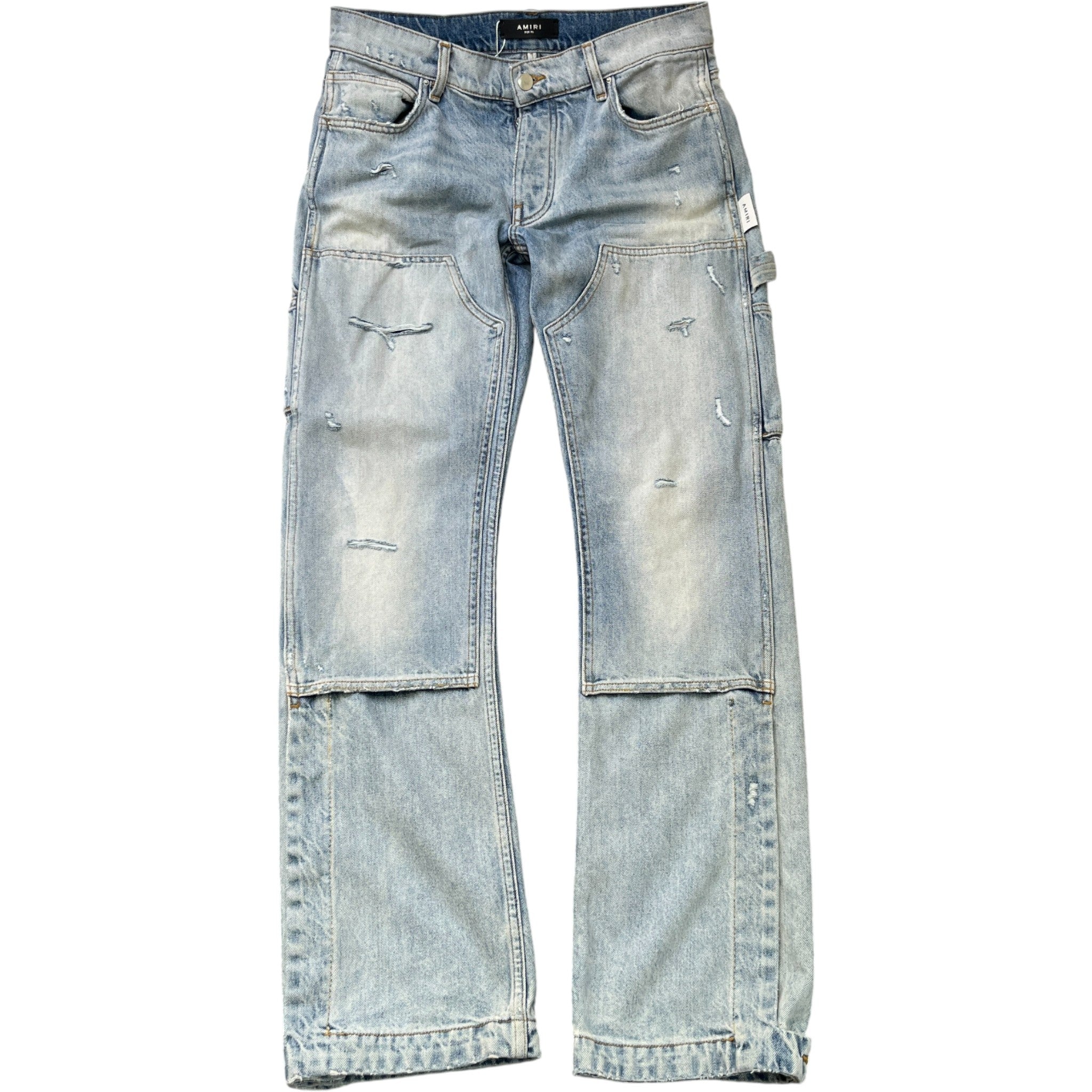 Men's Carpenter Distressed Jeans Blue Size Waist 30"