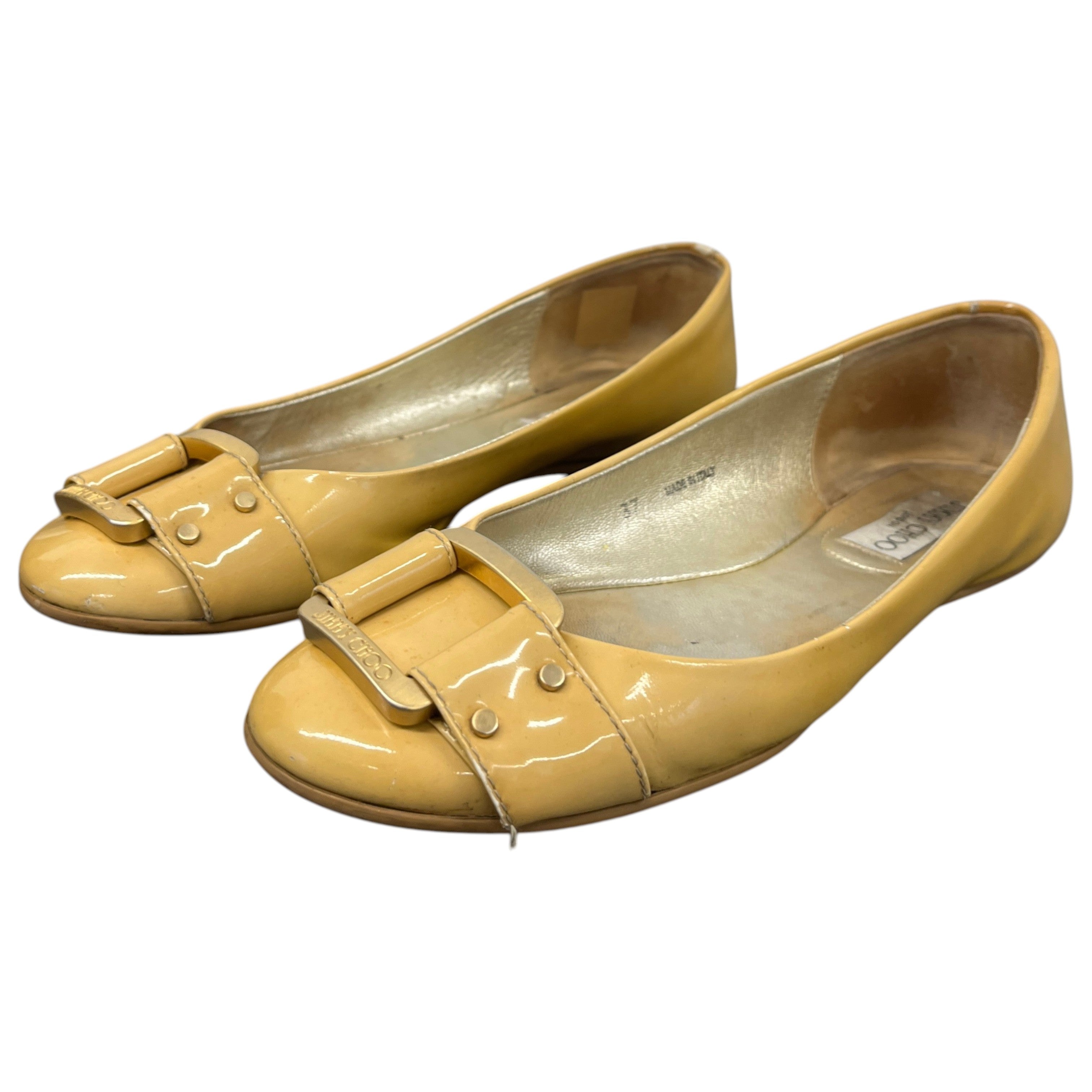Women's Buckle Ballet Flats Mules Beige Size EU 37 / UK 4