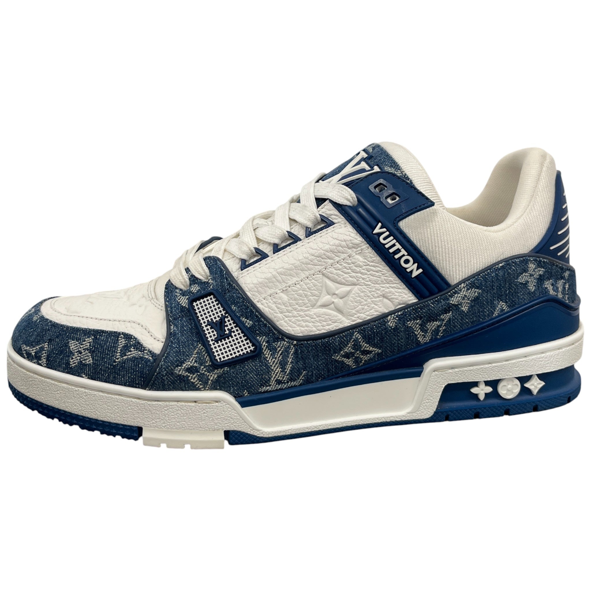 Men's Lv Denim Low Trainers Blue Size EU 42.5 / UK 8.5