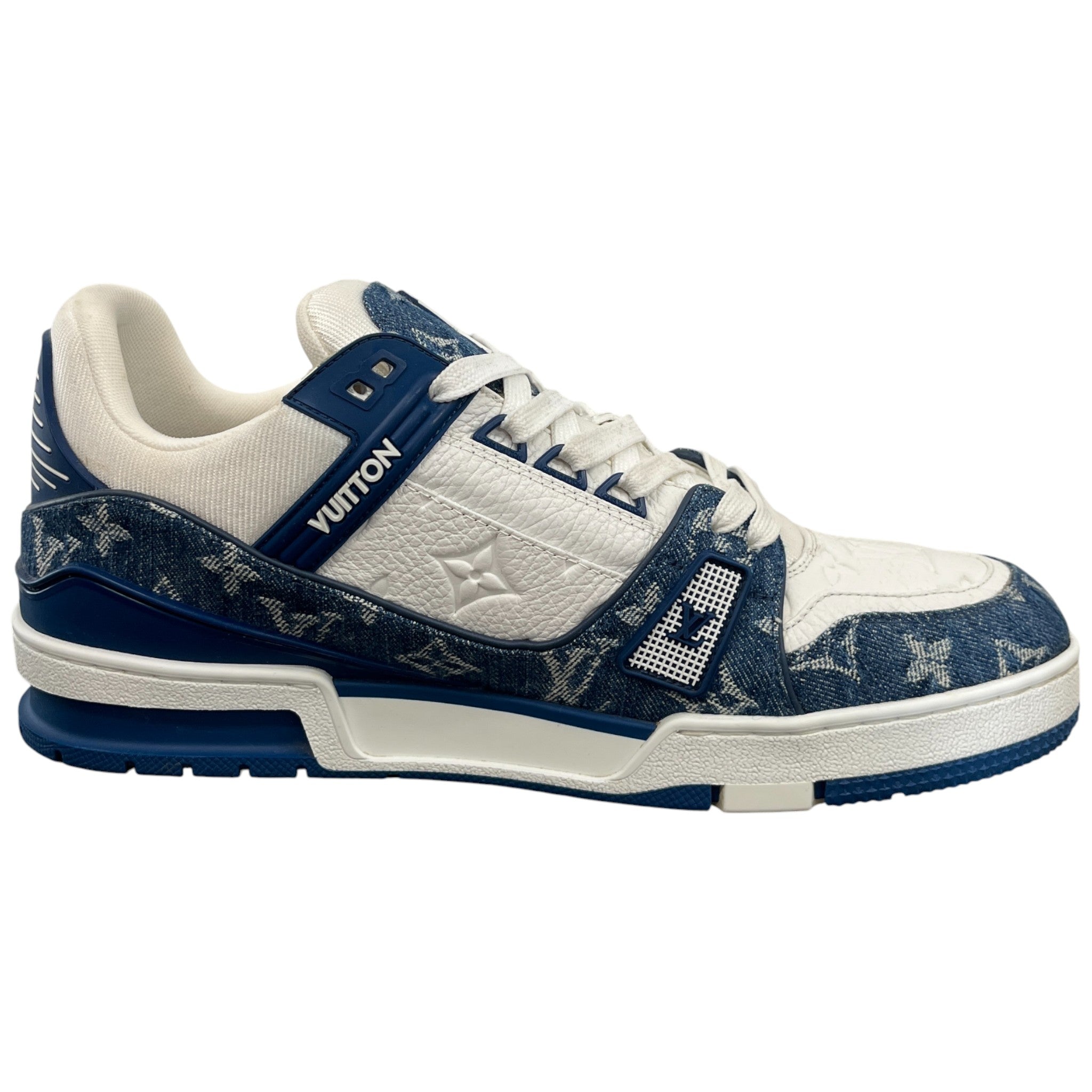 Men's Lv Denim Low Trainers Blue Size EU 42.5 / UK 8.5