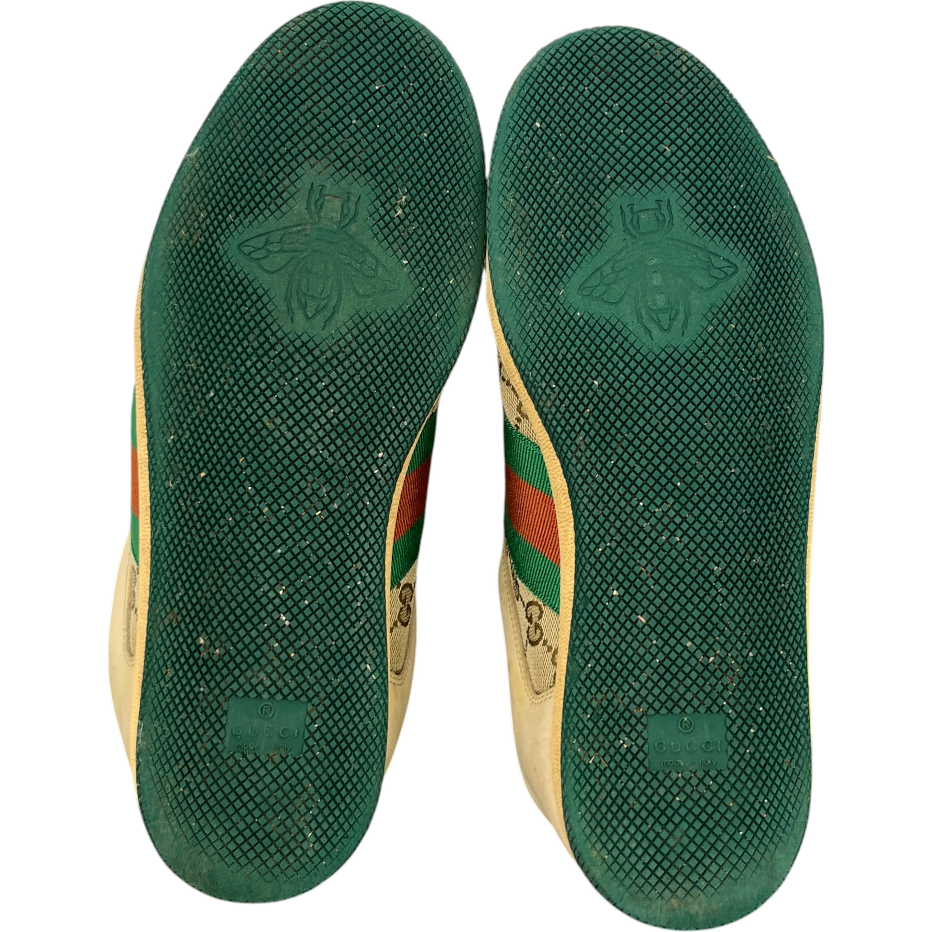 Men's Screener Distressed Low Trainers Green Size EU 42.5 / UK 8.5