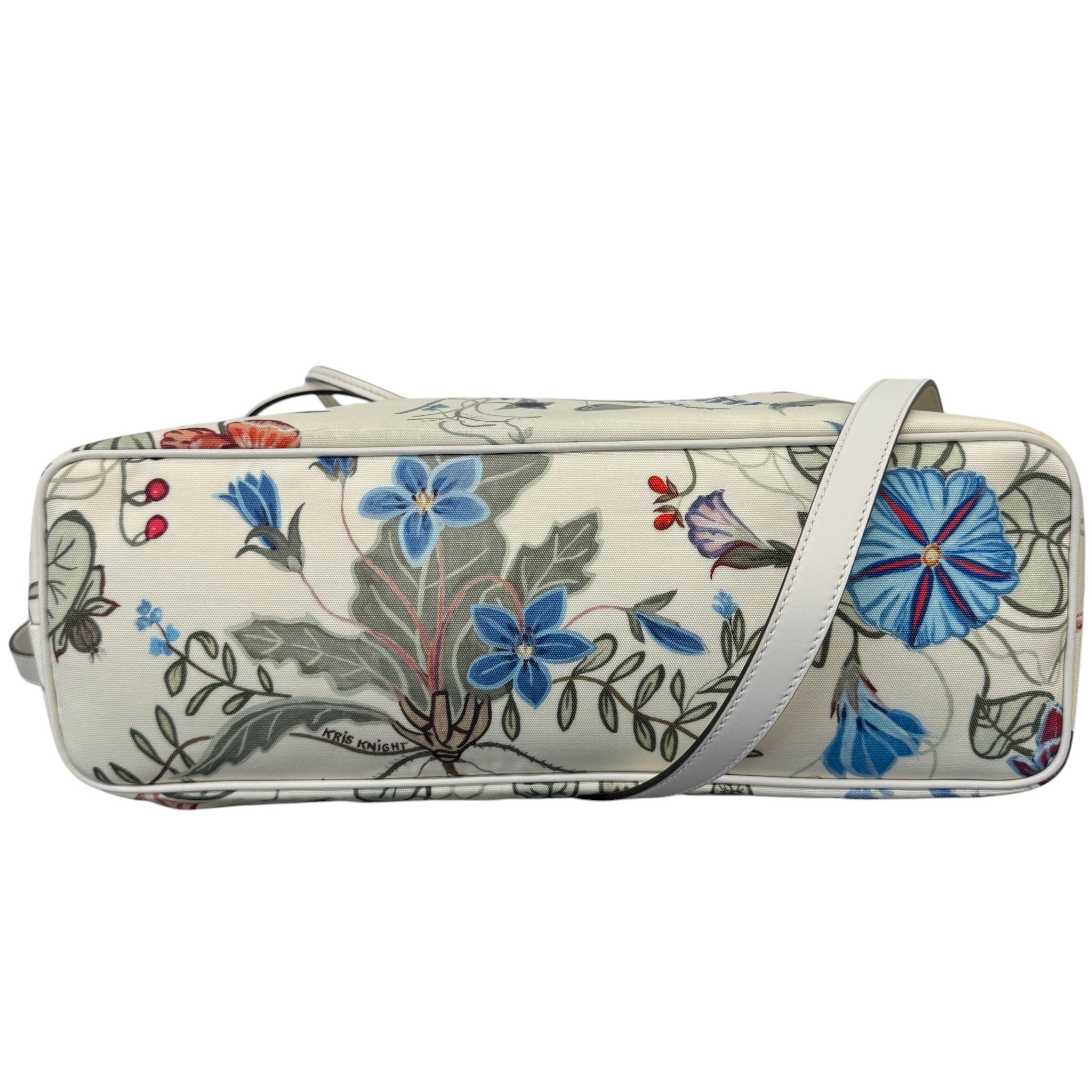 Women's Flora Knight Nylon Floral Tote Bag White
