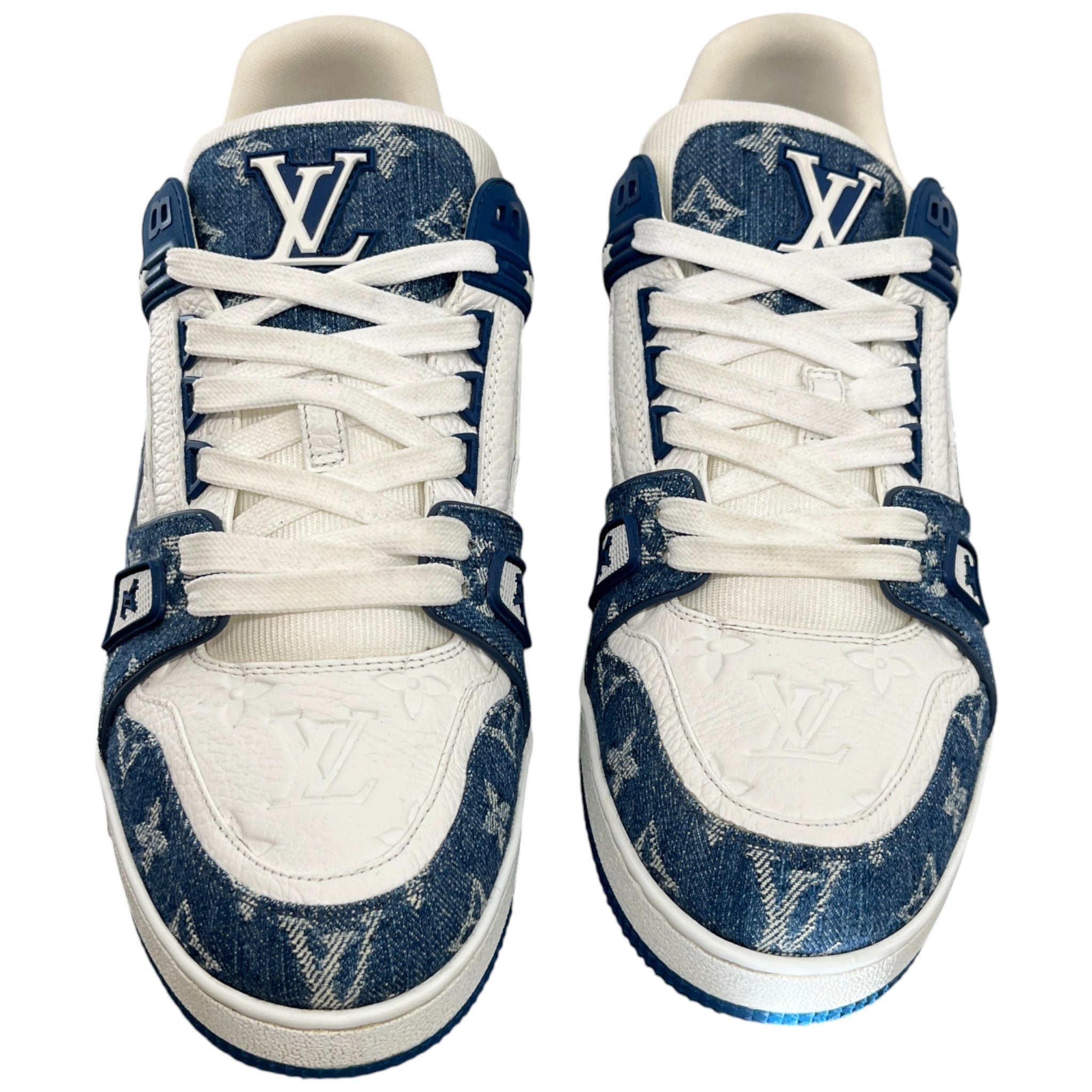 Men's Lv Denim Low Trainers Blue Size EU 42.5 / UK 8.5