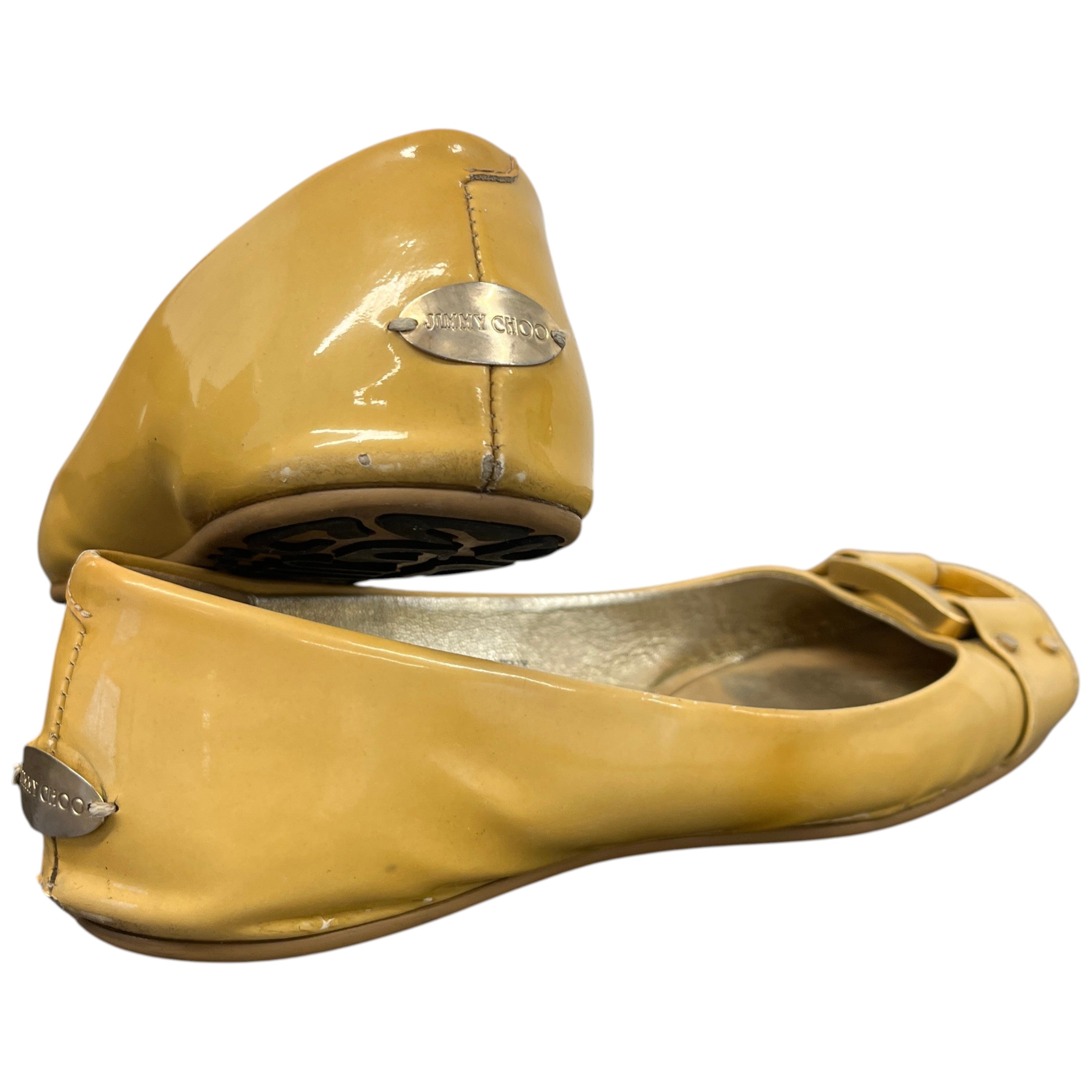Women's Buckle Ballet Flats Mules Beige Size EU 37 / UK 4