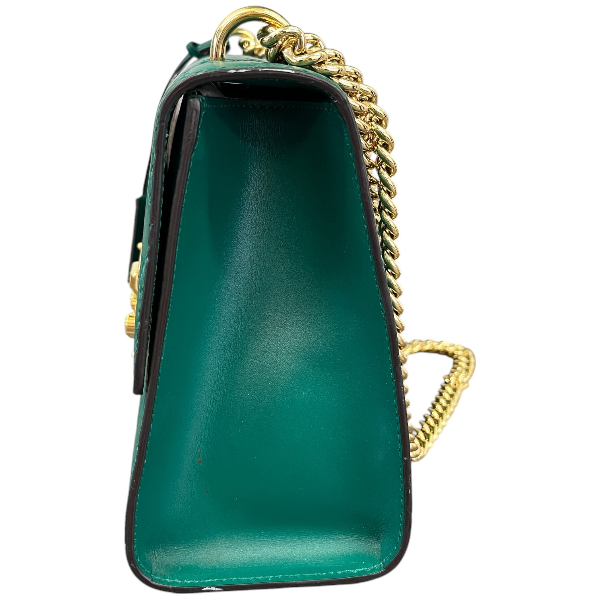 Women's Guccissima Large Padlock Handbag Green