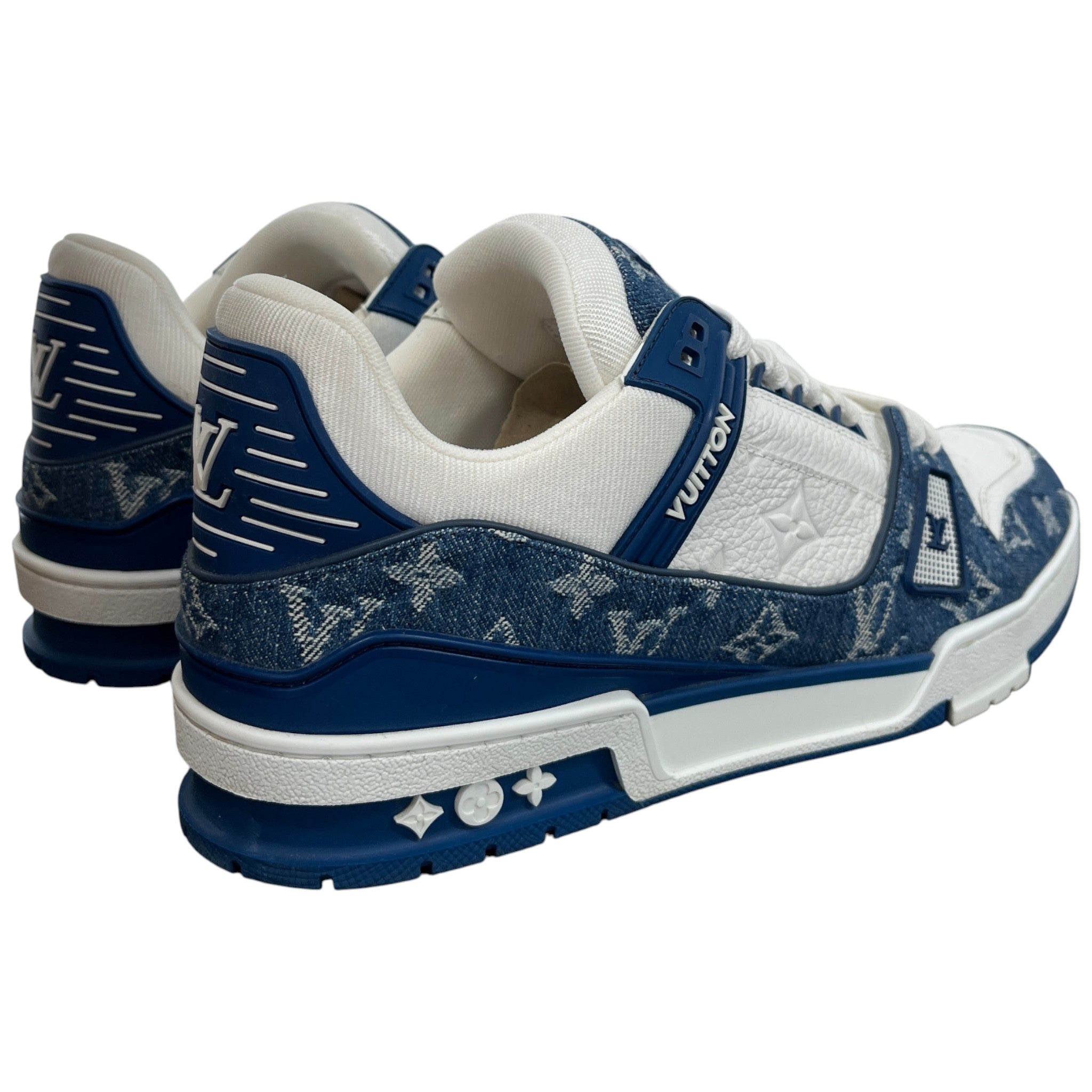 Men's Lv Denim Low Trainers Blue Size EU 42.5 / UK 8.5