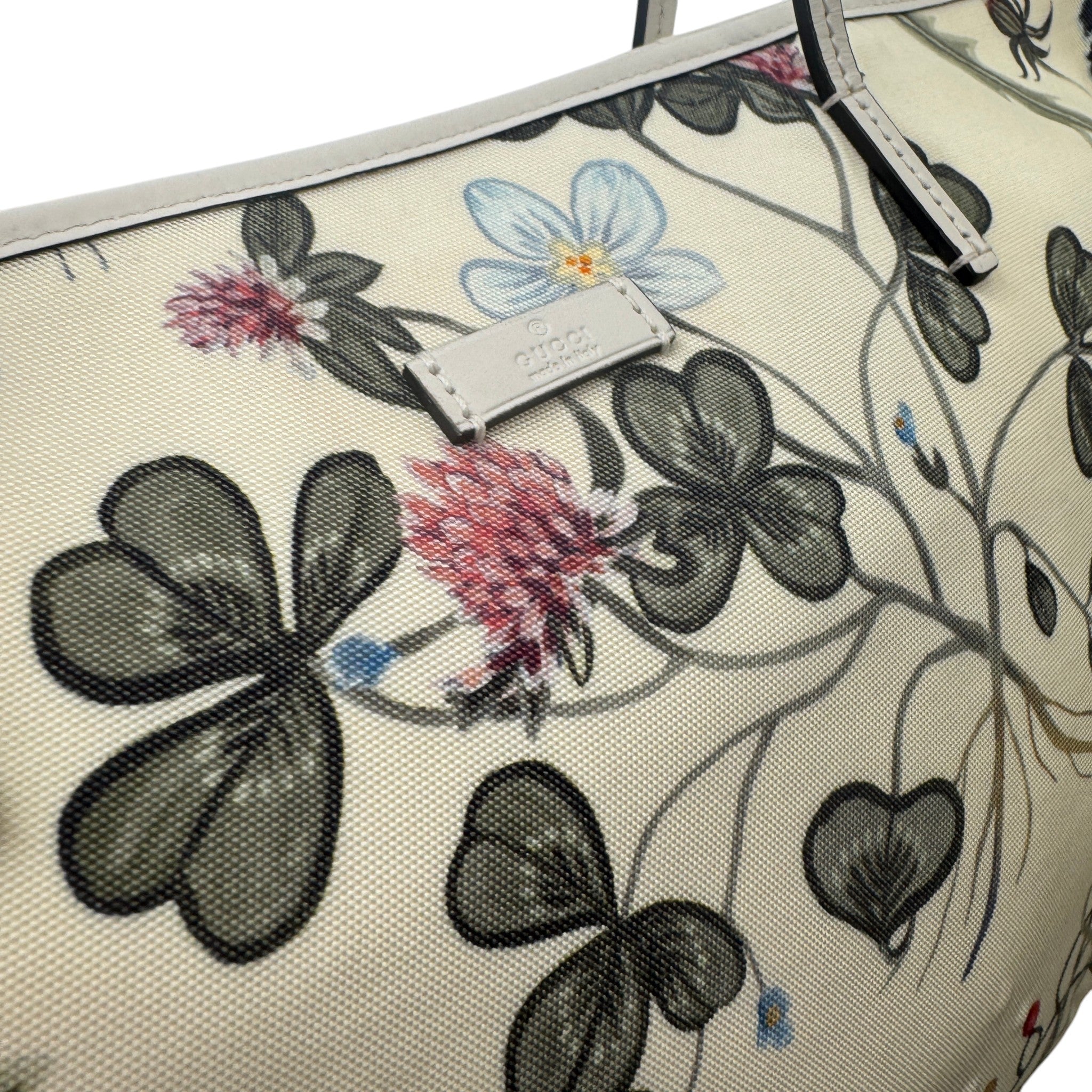 Women's Flora Knight Nylon Floral Tote Bag White