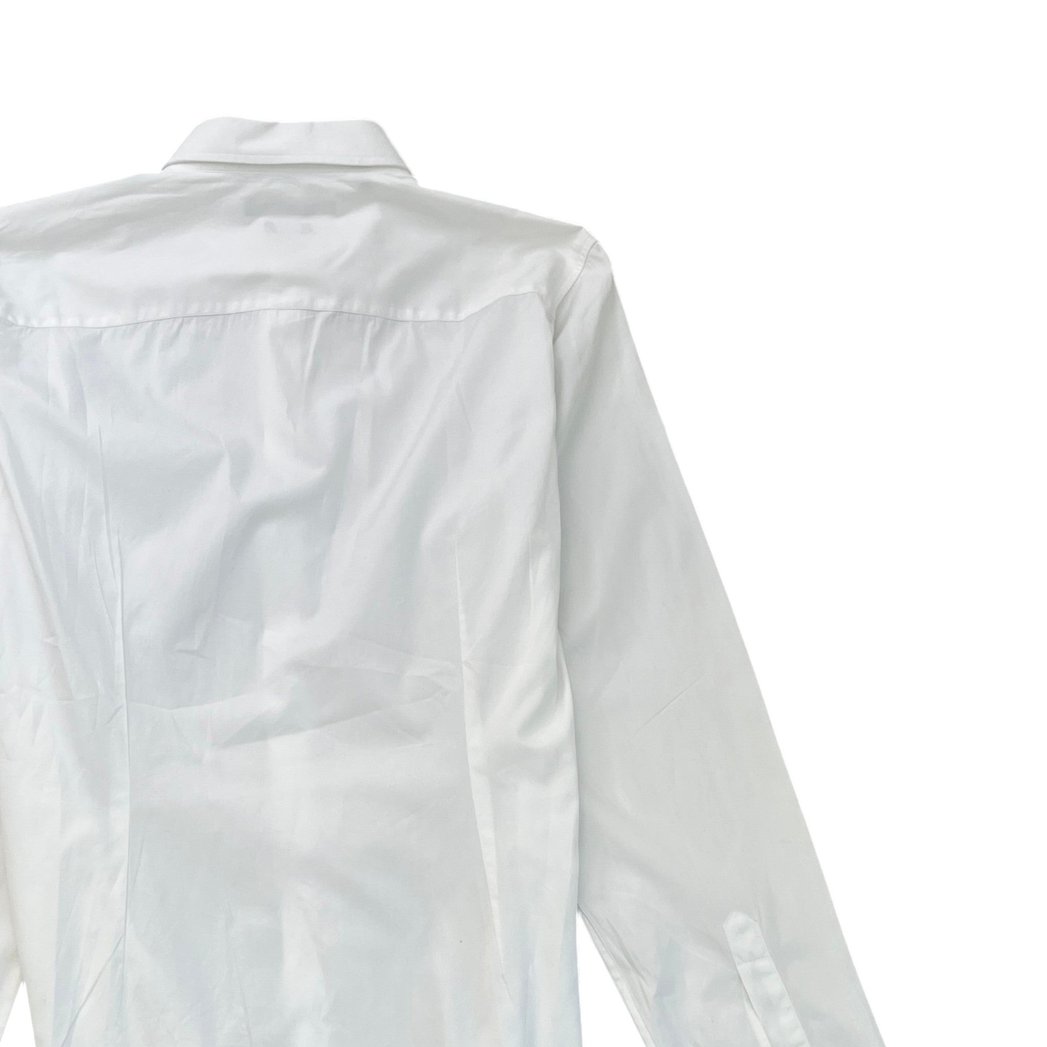 Men's Gg Interlocking Embroidered Detail Logo Long Sleeve Shirt White Size XL