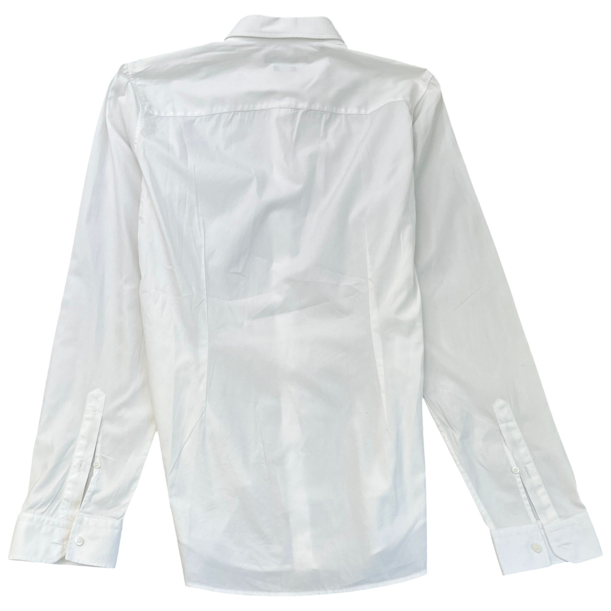 Men's Gg Interlocking Embroidered Detail Logo Long Sleeve Shirt White Size XL