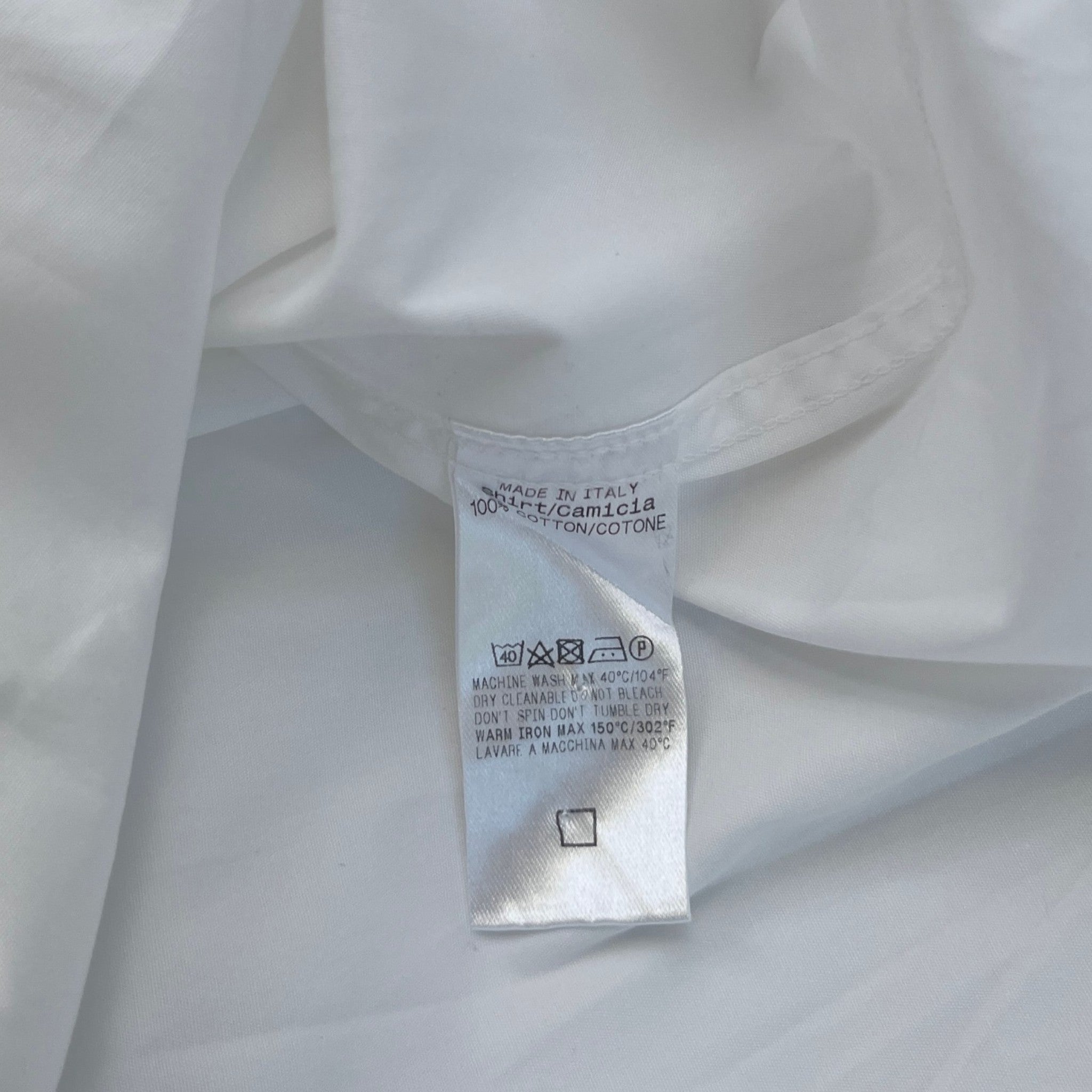 Men's Gg Interlocking Embroidered Detail Logo Long Sleeve Shirt White Size XL