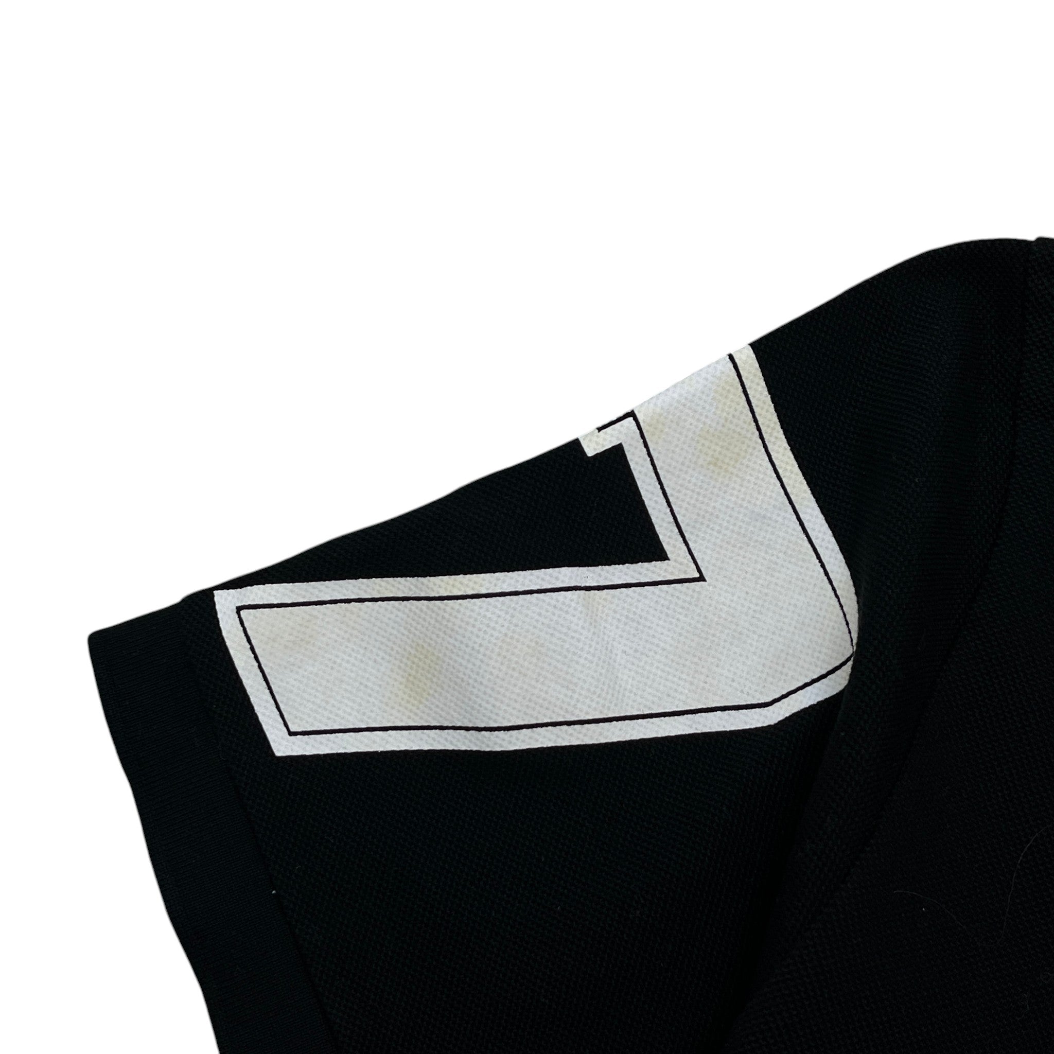 Men's Embroidered Logo Polo Shirt Black Size XXL