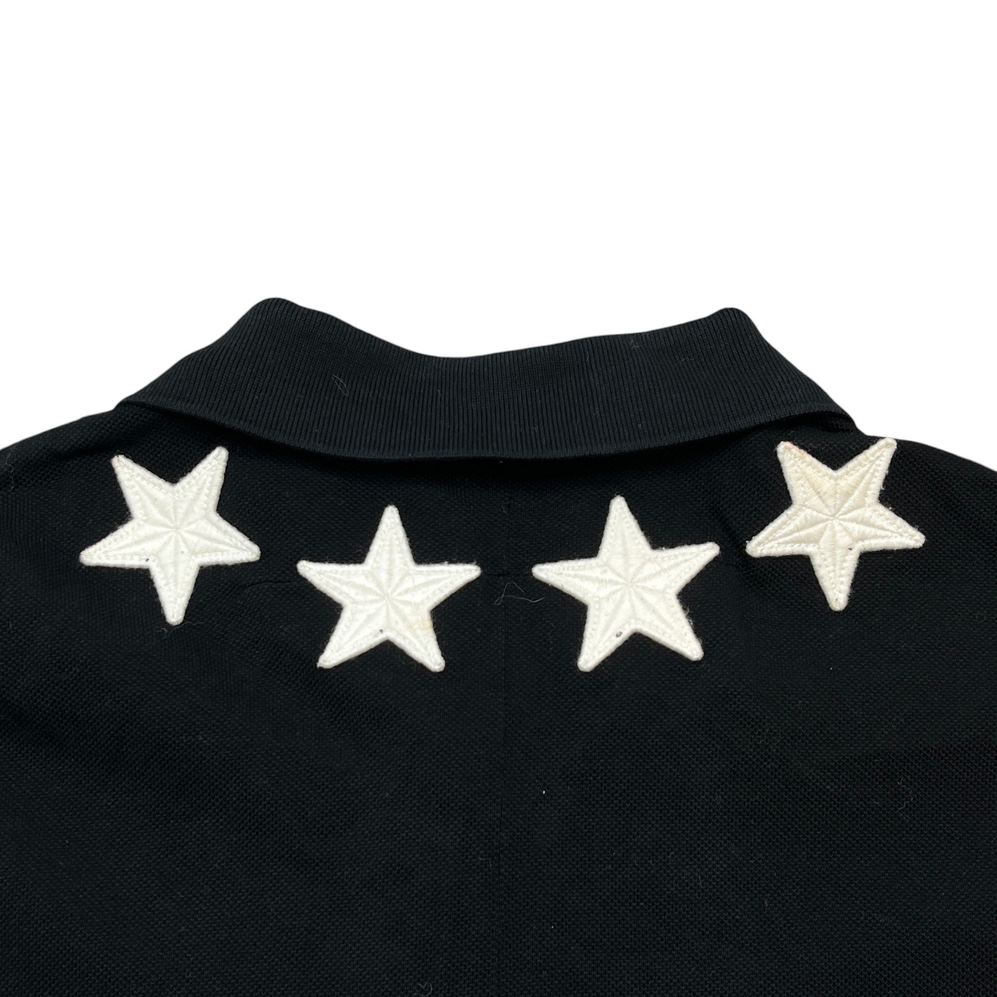 Men's Embroidered Logo Polo Shirt Black Size XXL