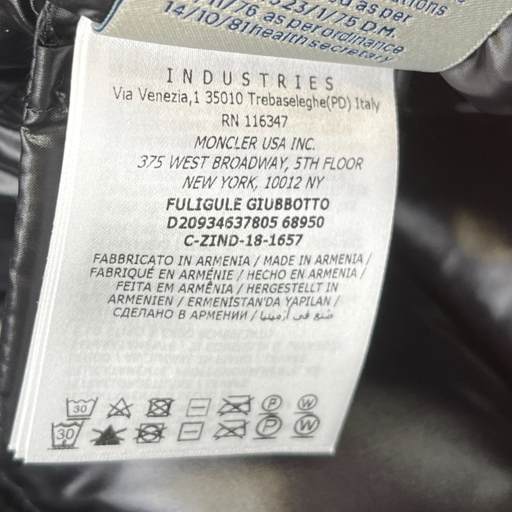 Women's Fuligule Down Jacket Black Size 1 / UK 10