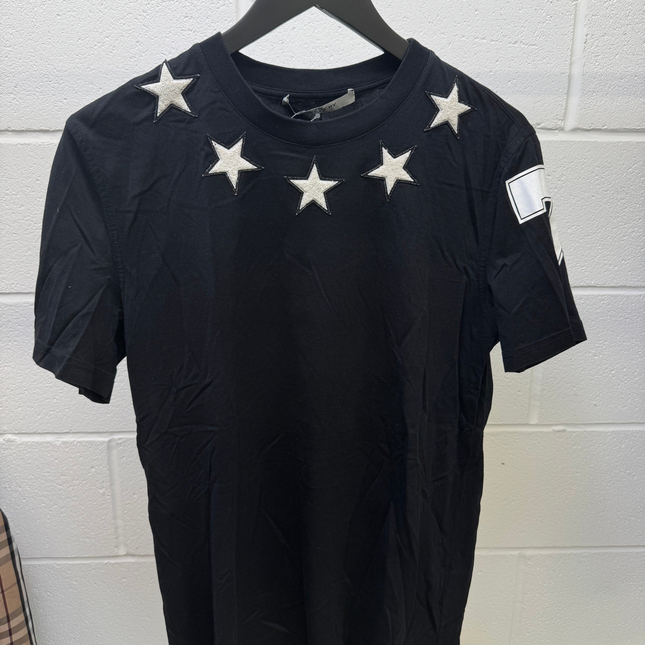 Men's Star Patch T-Shirt Black Size M