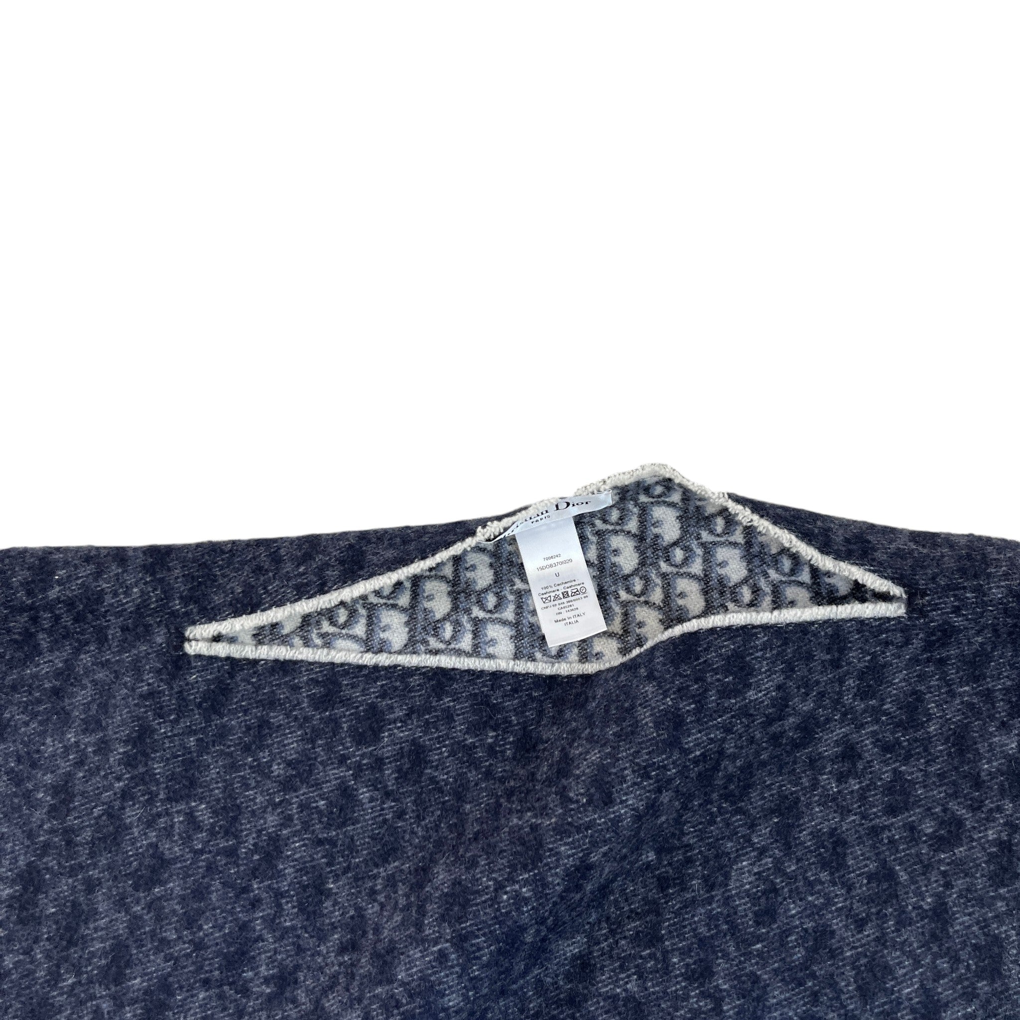 Women's Oblique Cashmere Shawl Scarf Blue