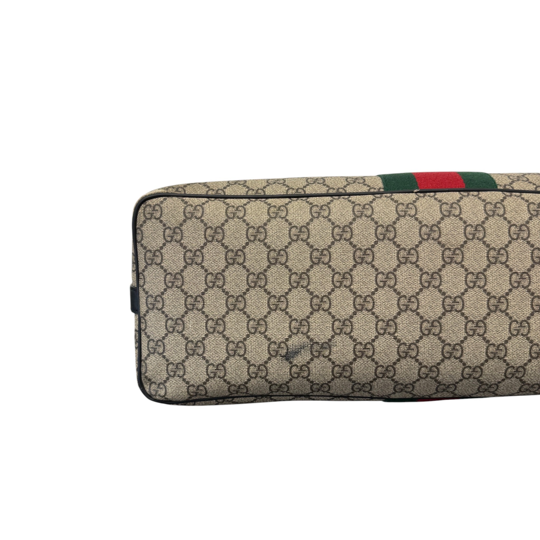 Women's Gg Supreme Web Stripe Tote Bag Beige