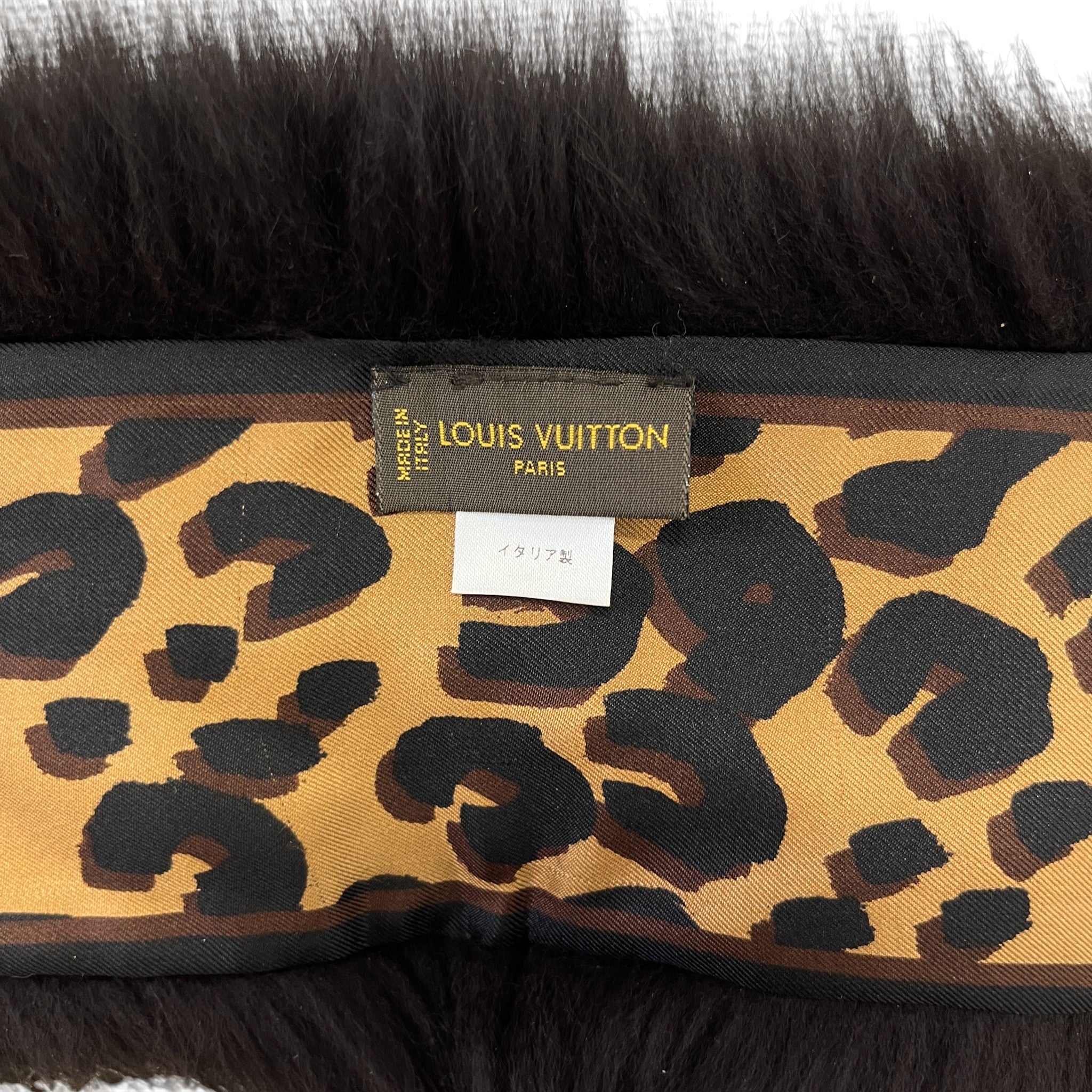 Women's Fox Fur Bandeau Scarf Black