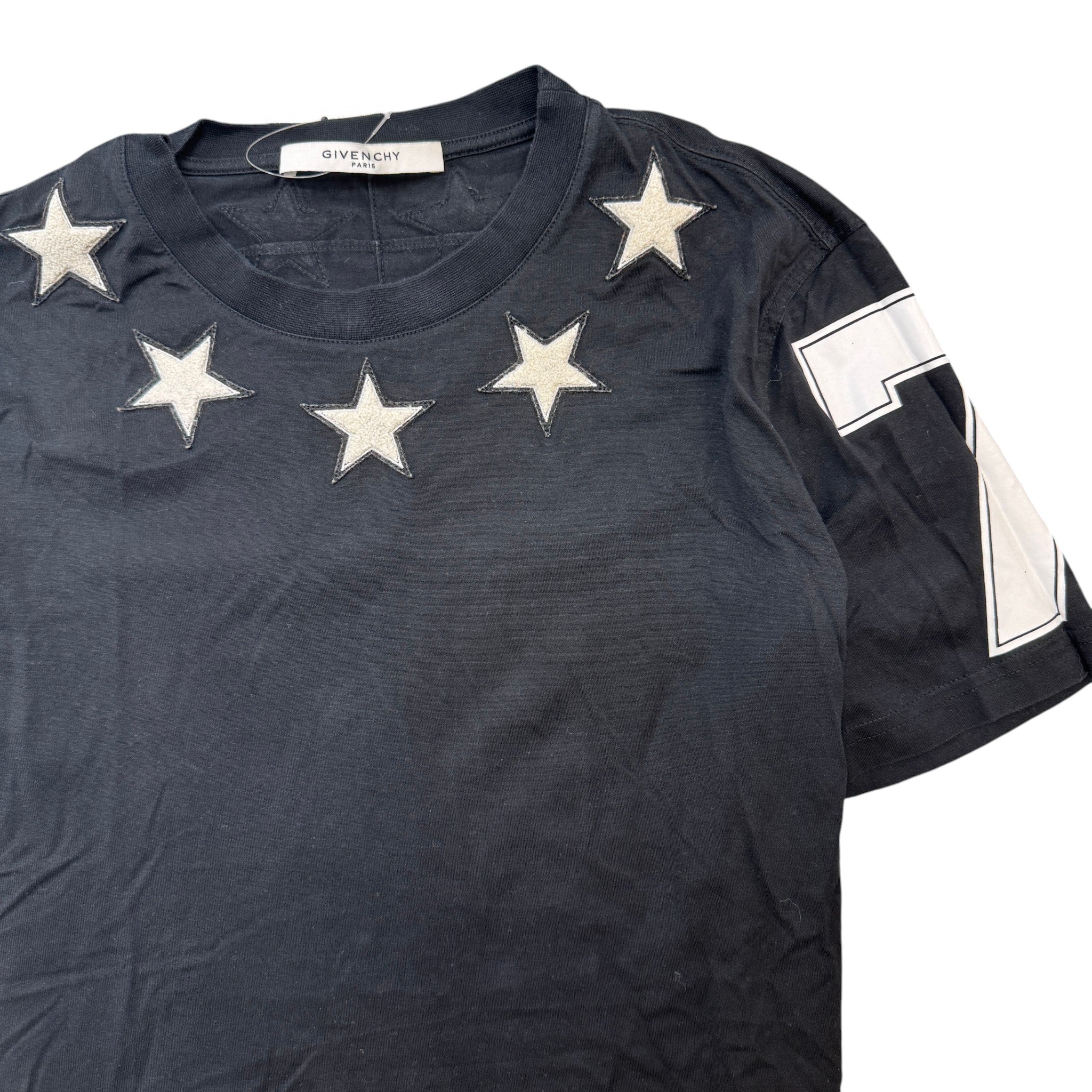 Men's Star Patch T-Shirt Black Size M