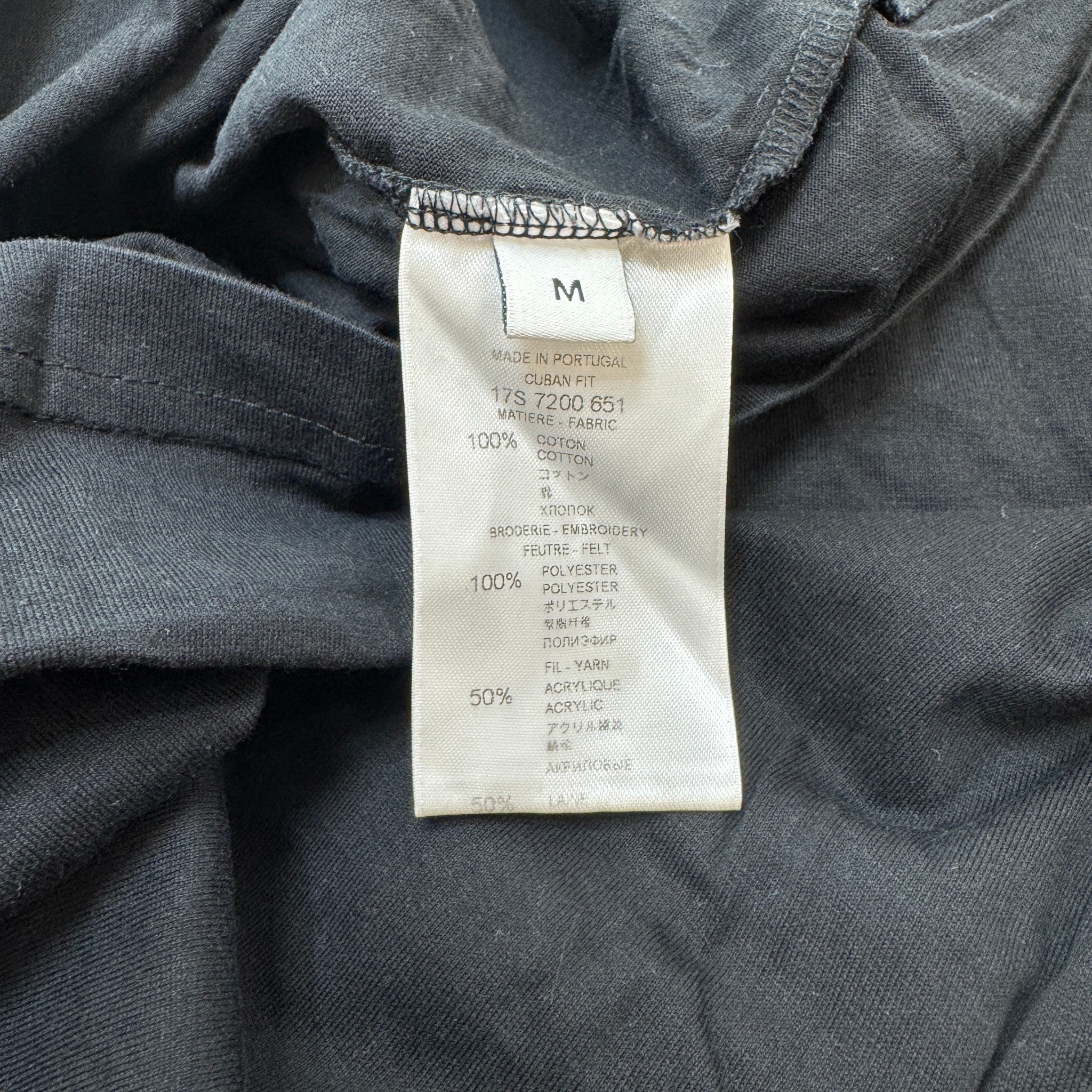 Men's Star Patch T-Shirt Black Size M