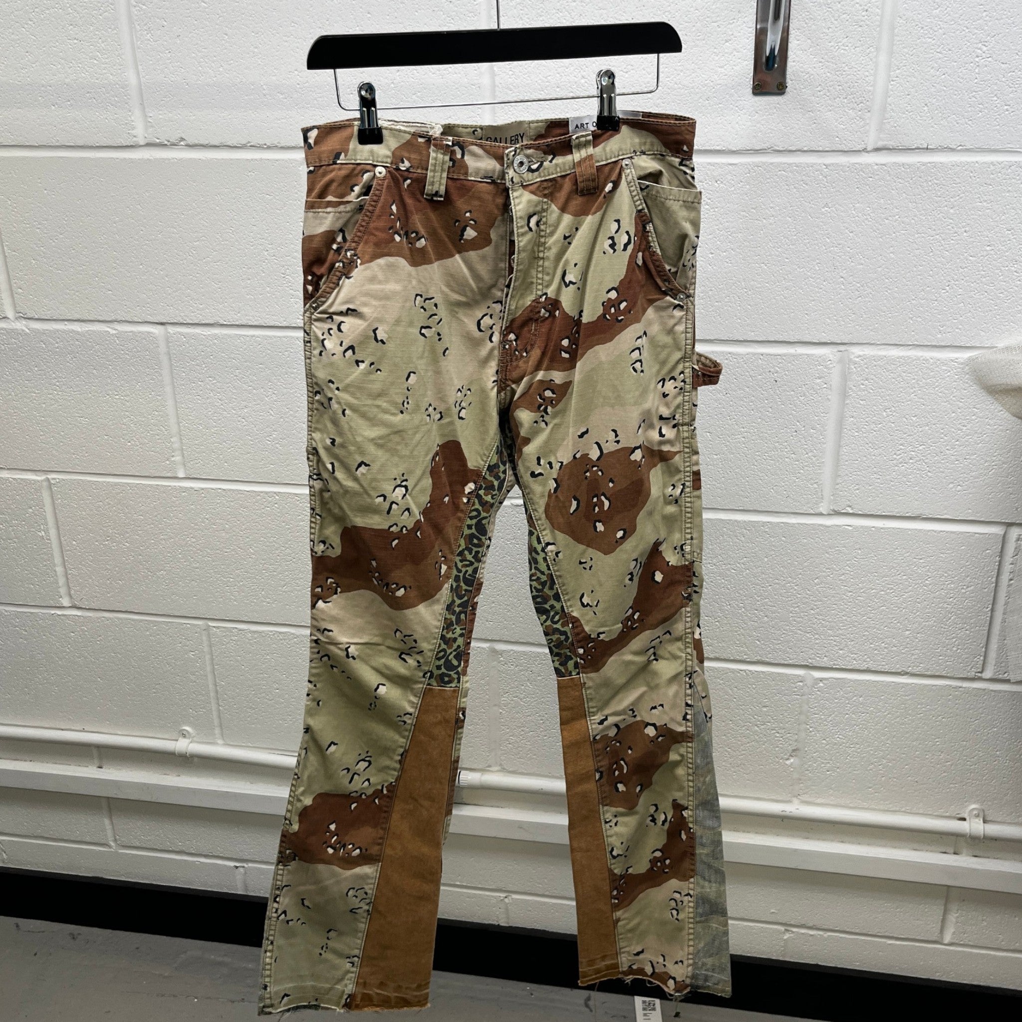 Men's Carpenter Flare Trousers Brown Size Waist 30"