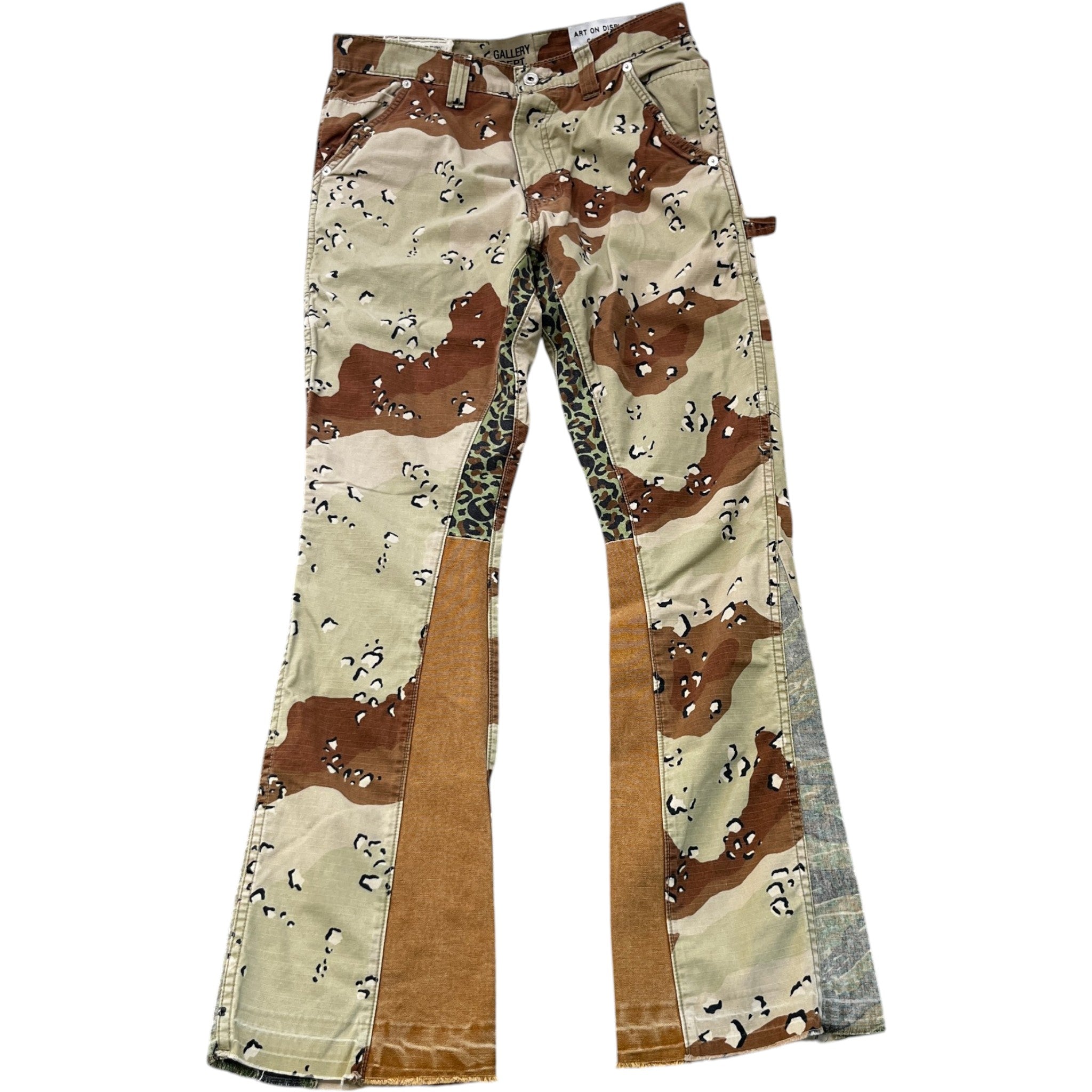 Men's Carpenter Flare Trousers Brown Size Waist 30"